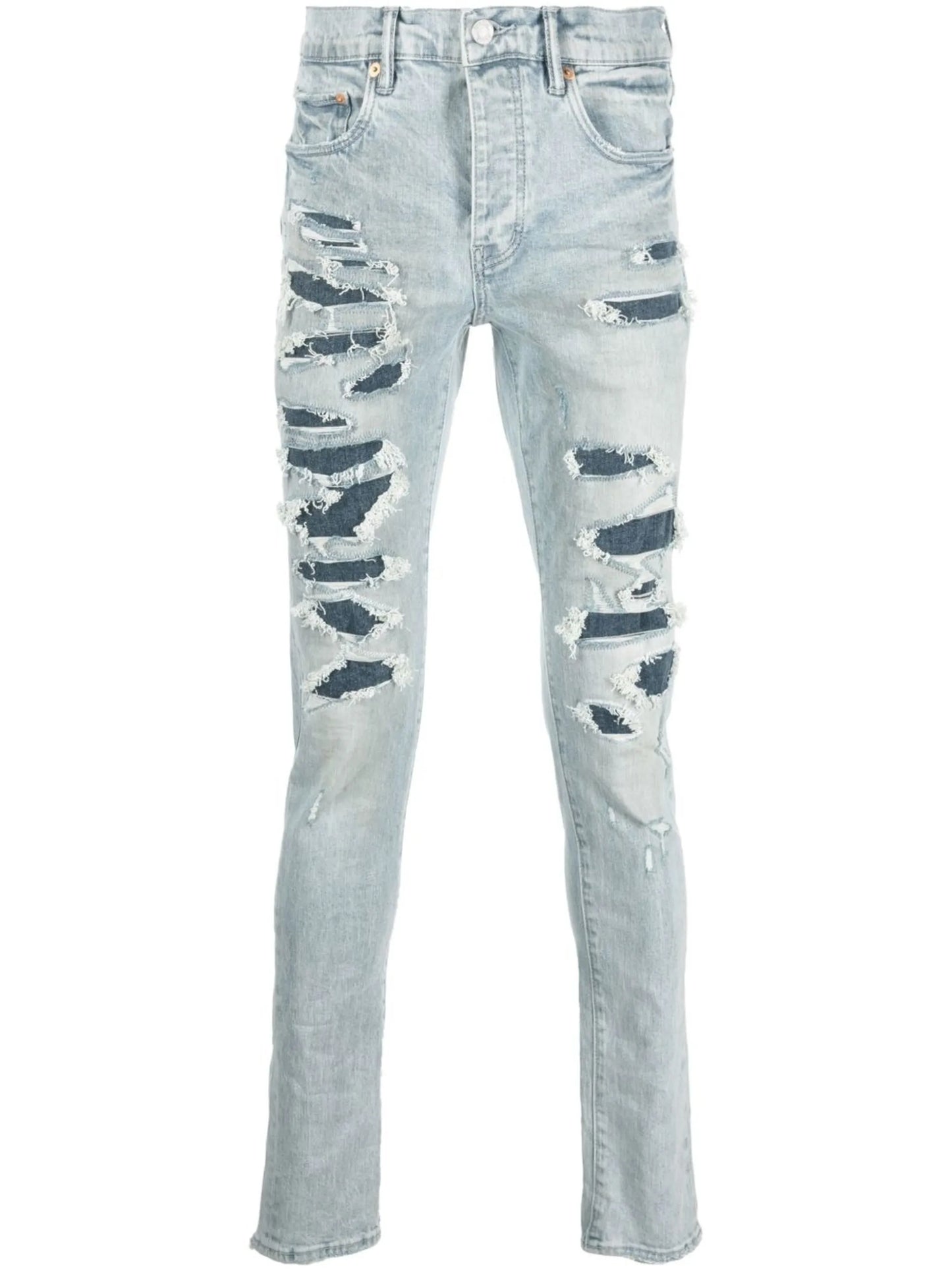 slim-fit denim jeans
