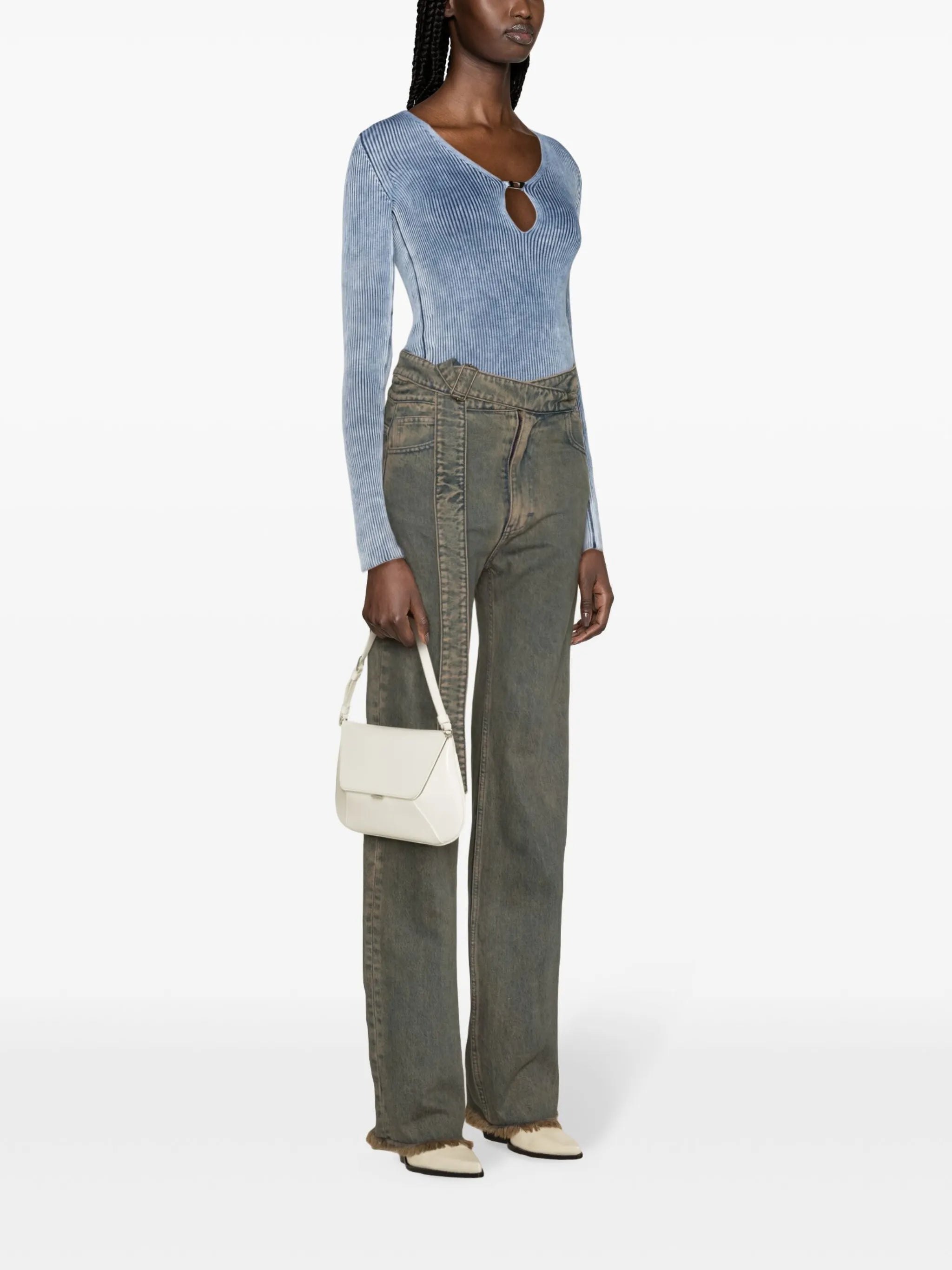 M-Teri ribbed-knit top