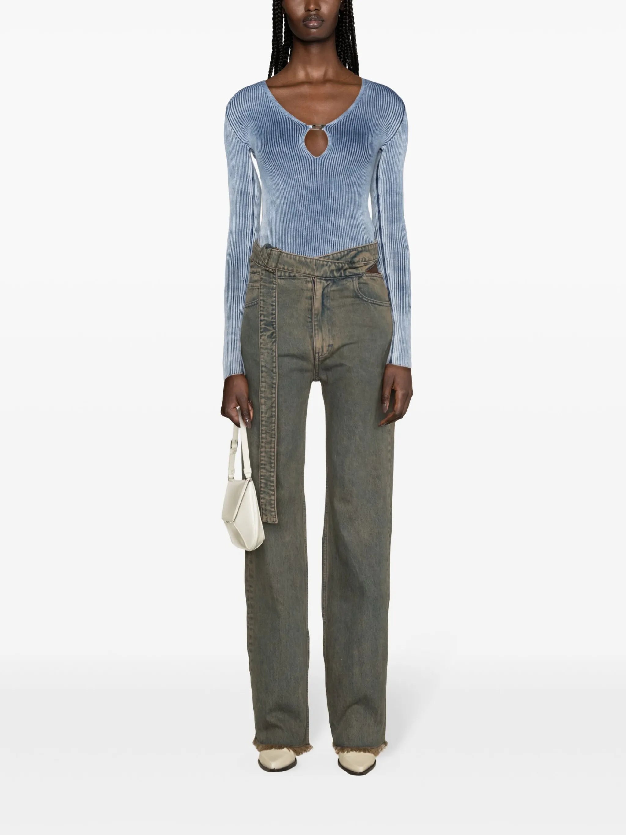 M-Teri ribbed-knit top