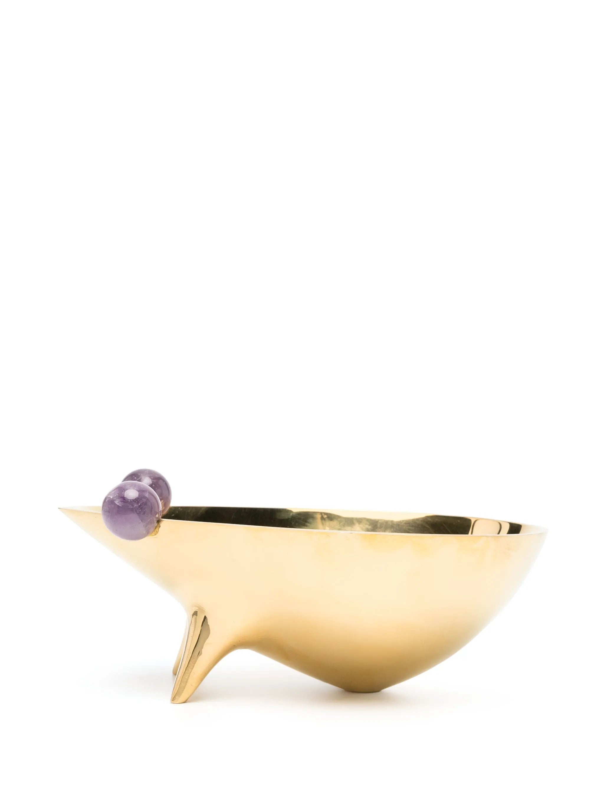 Frog-shaped brass bowl