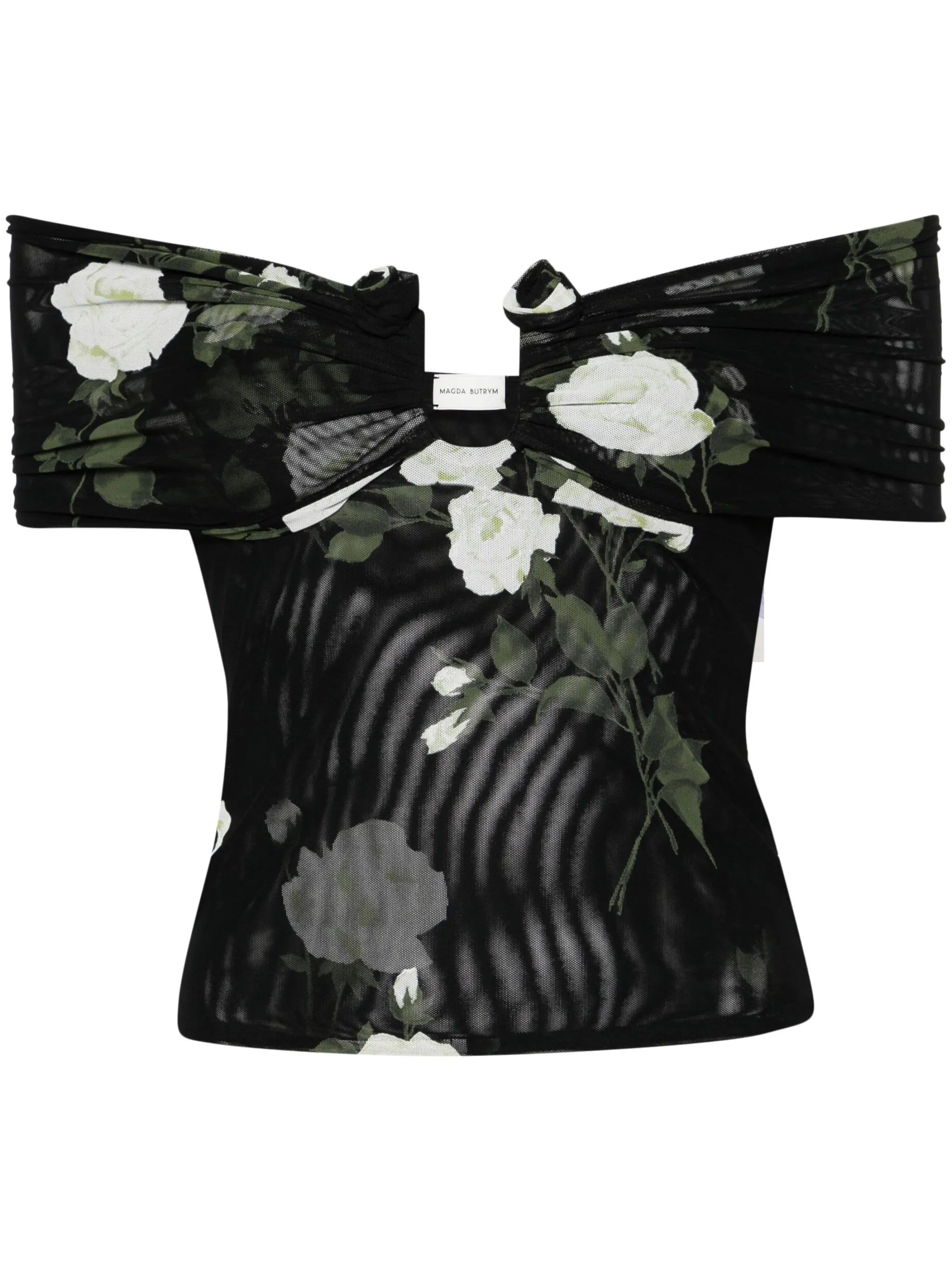 off-shoulder cropped blouse