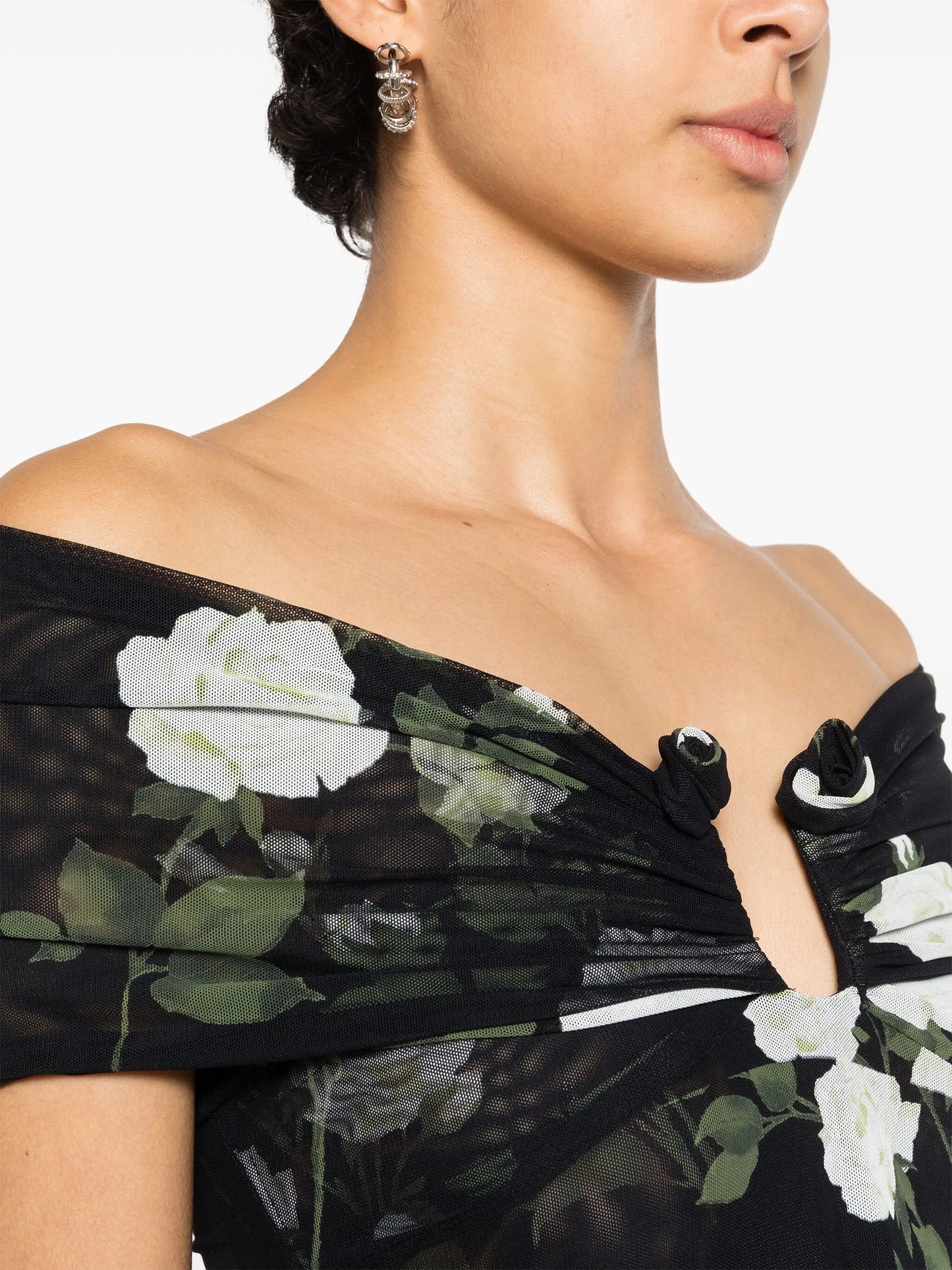 off-shoulder cropped blouse
