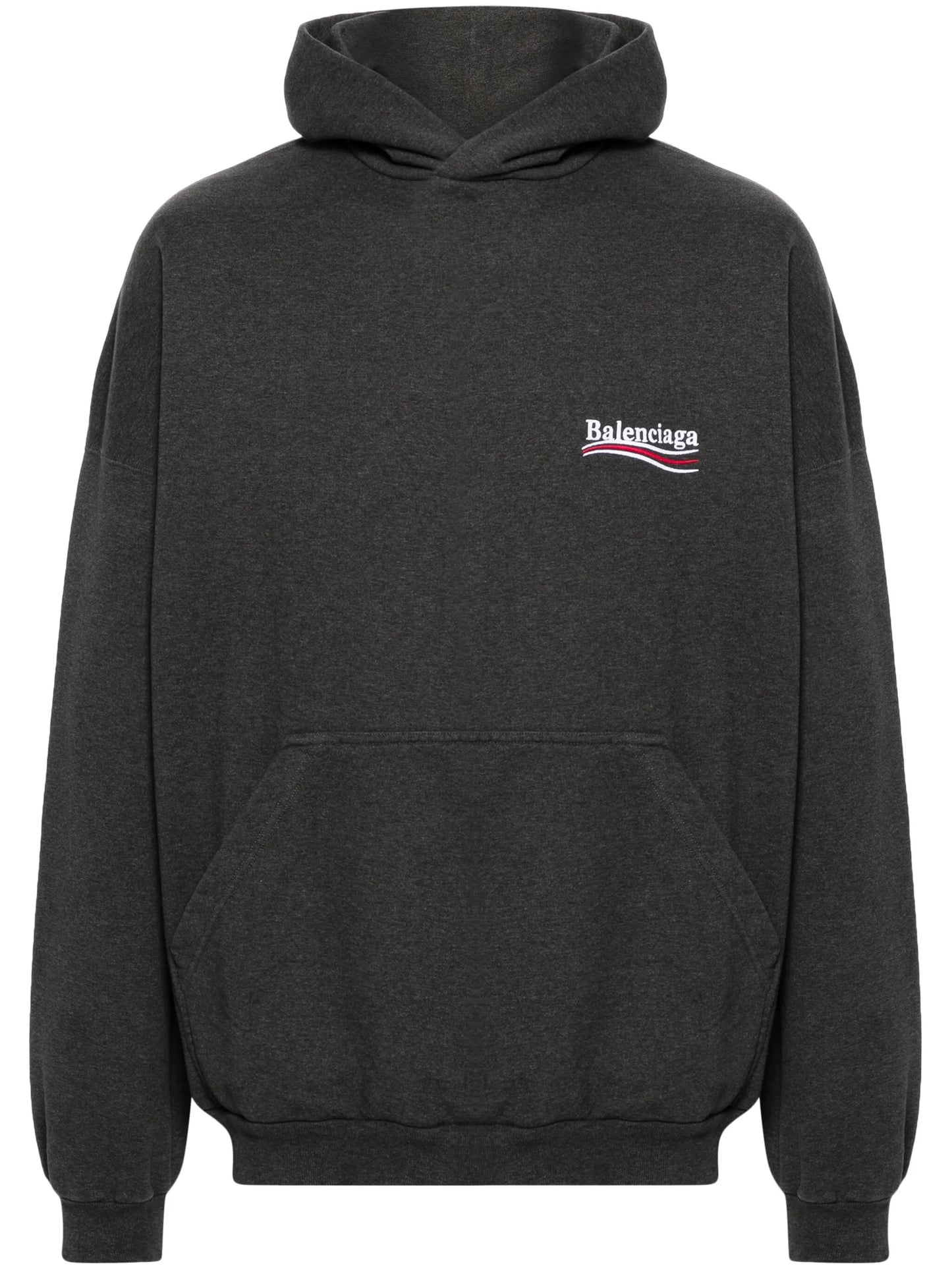 logo-embroidered cotton hoodie