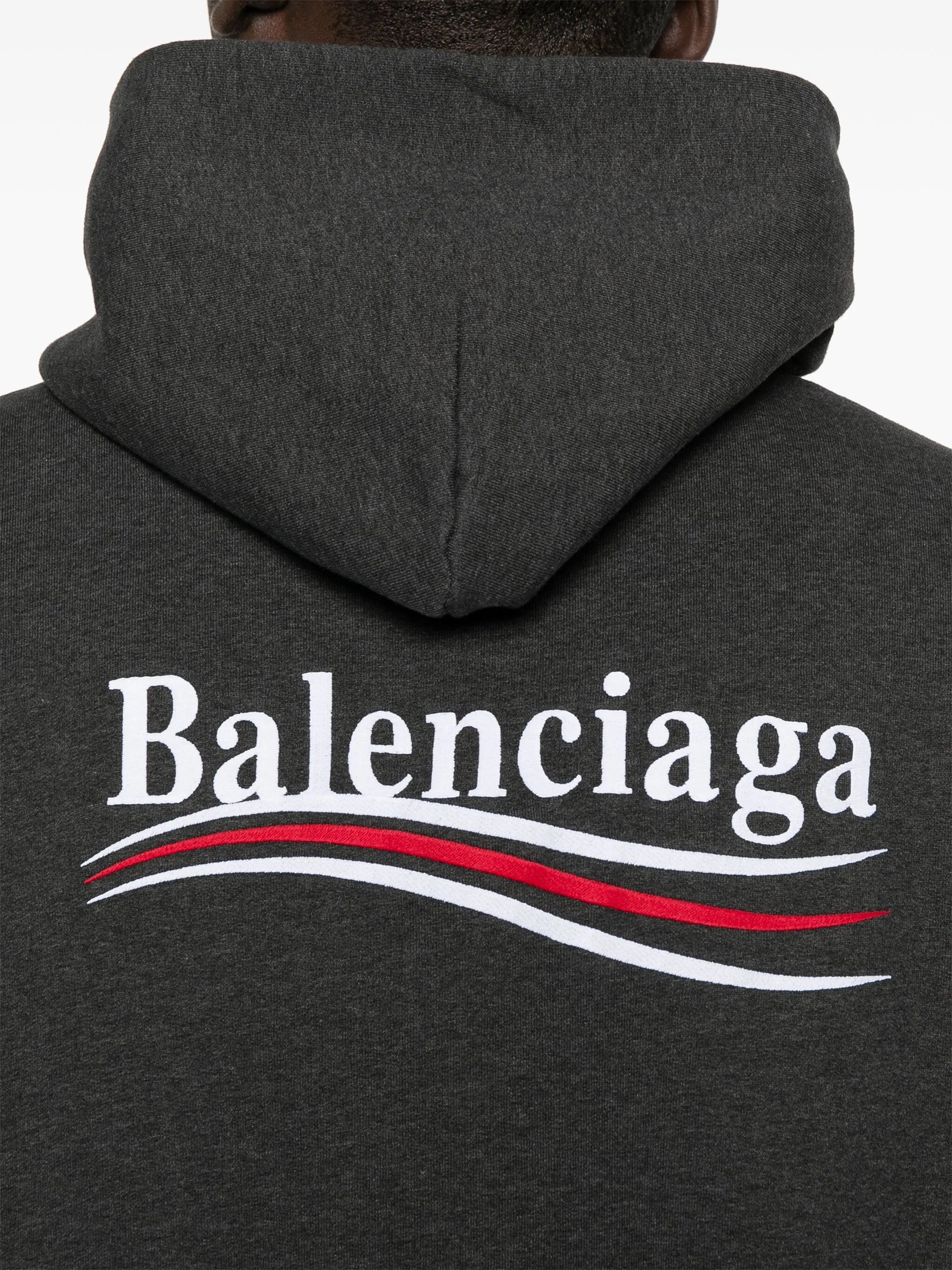 logo-embroidered cotton hoodie