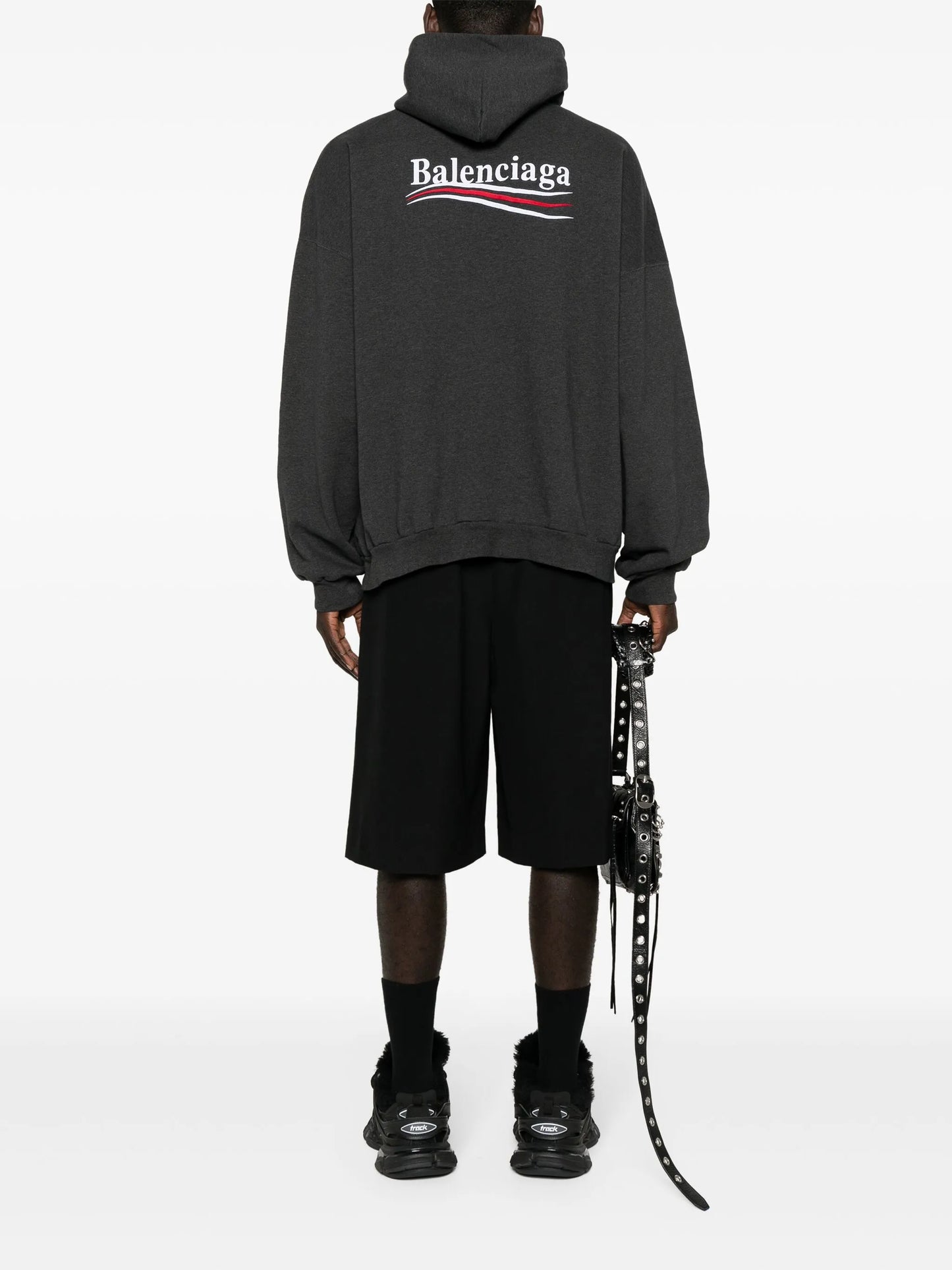 logo-embroidered cotton hoodie