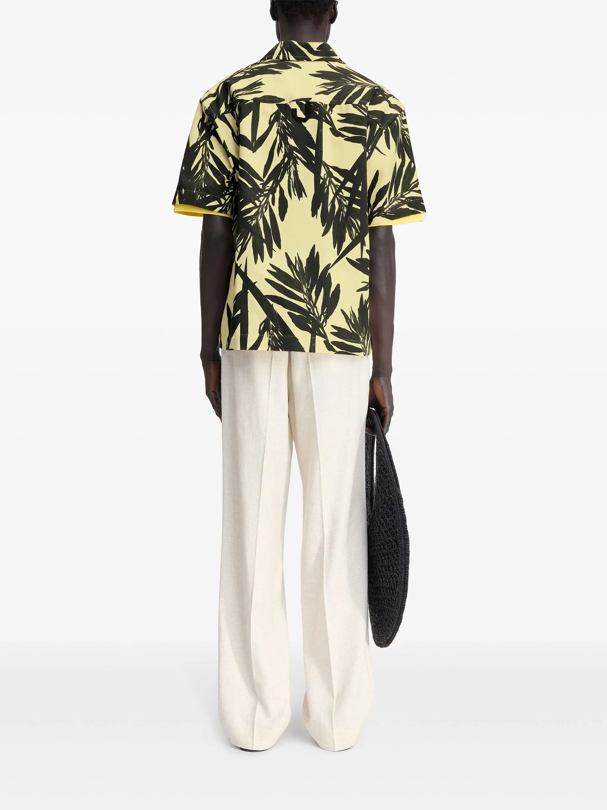 palm print short-sleeve shirt