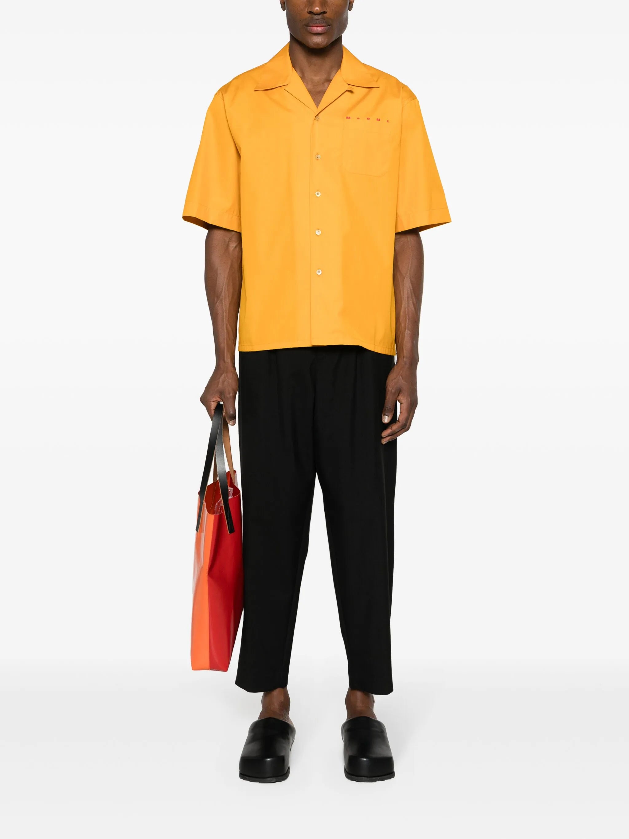 cropped wool tapered trousers