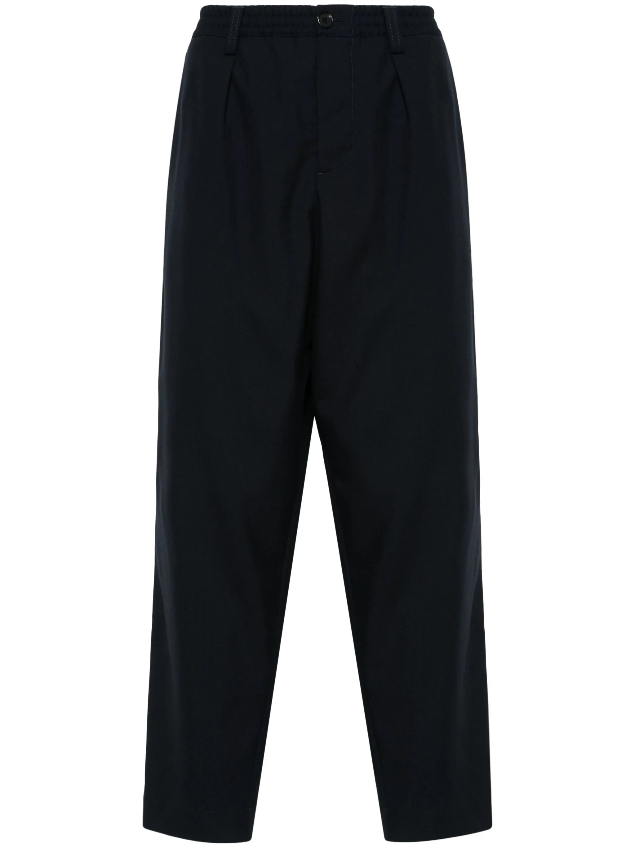 pleat-detail tapered trousers