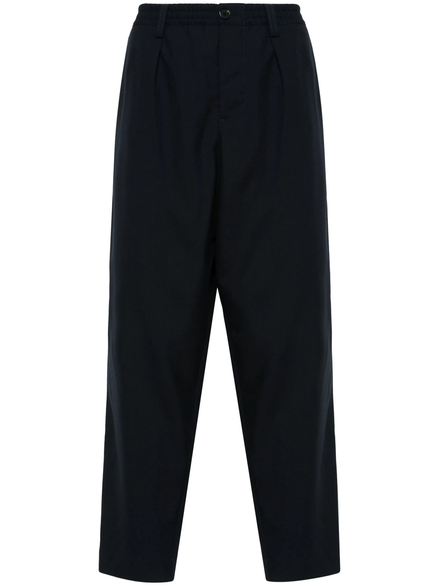 pleat-detail tapered trousers