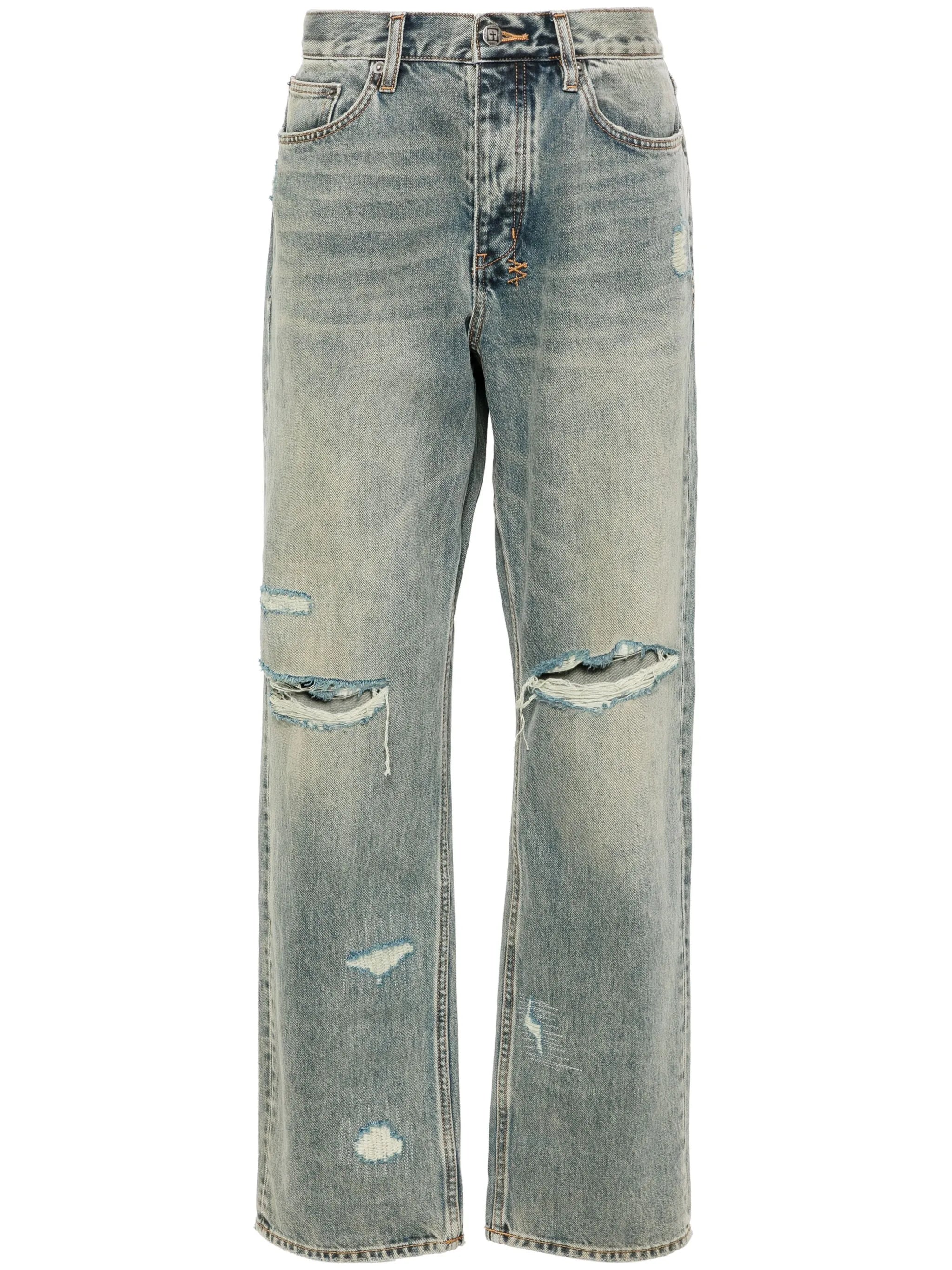 Anti K Throw Bak Trash wide-leg jeans