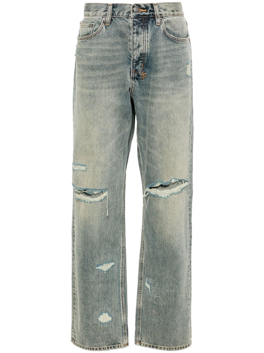 Anti K Throw Bak Trash wide-leg jeans