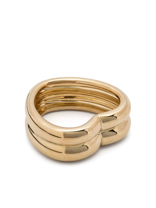 9kt yellow gold Coeur Bouée ring