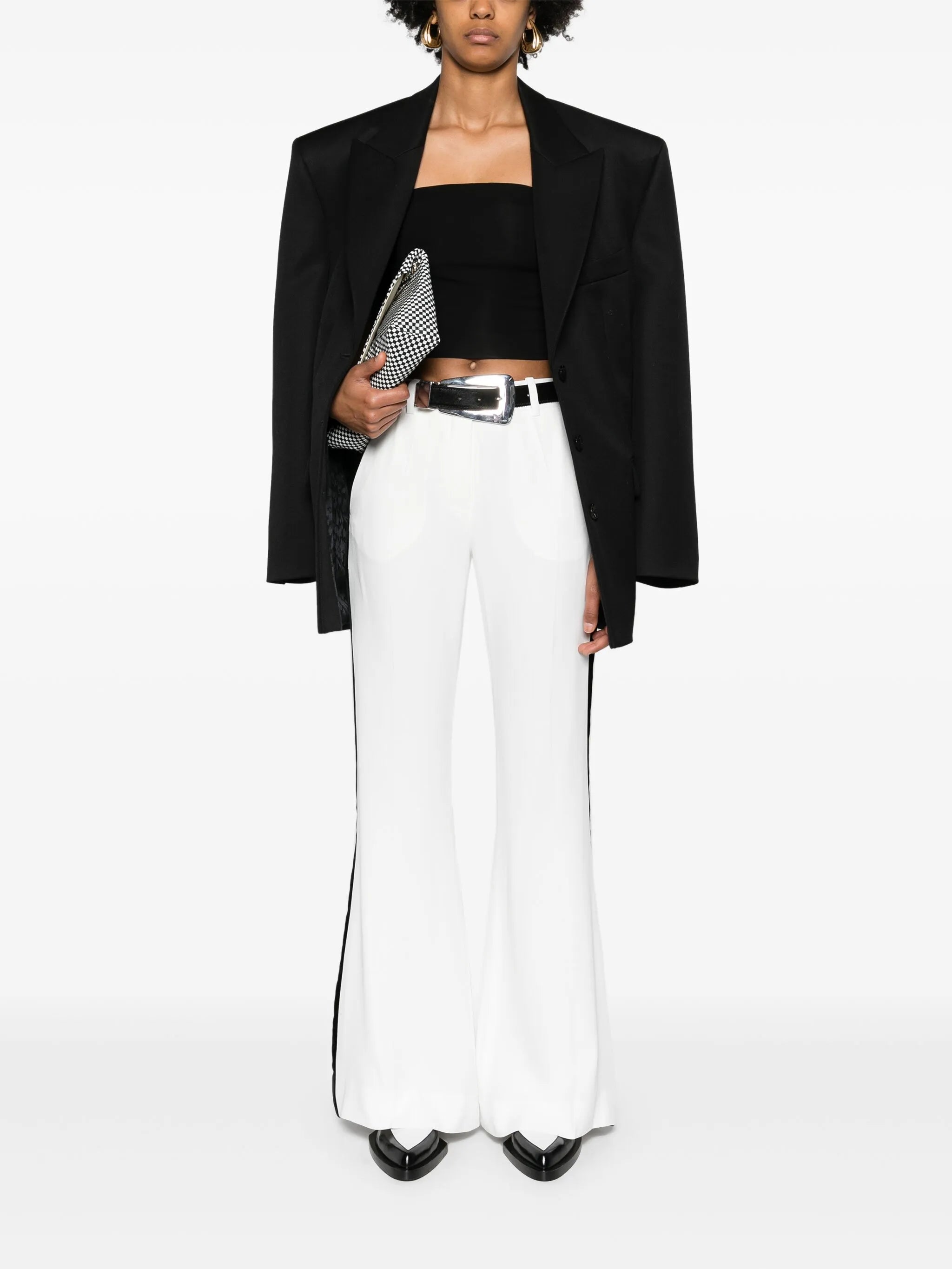mid-rise bootcut trousers
