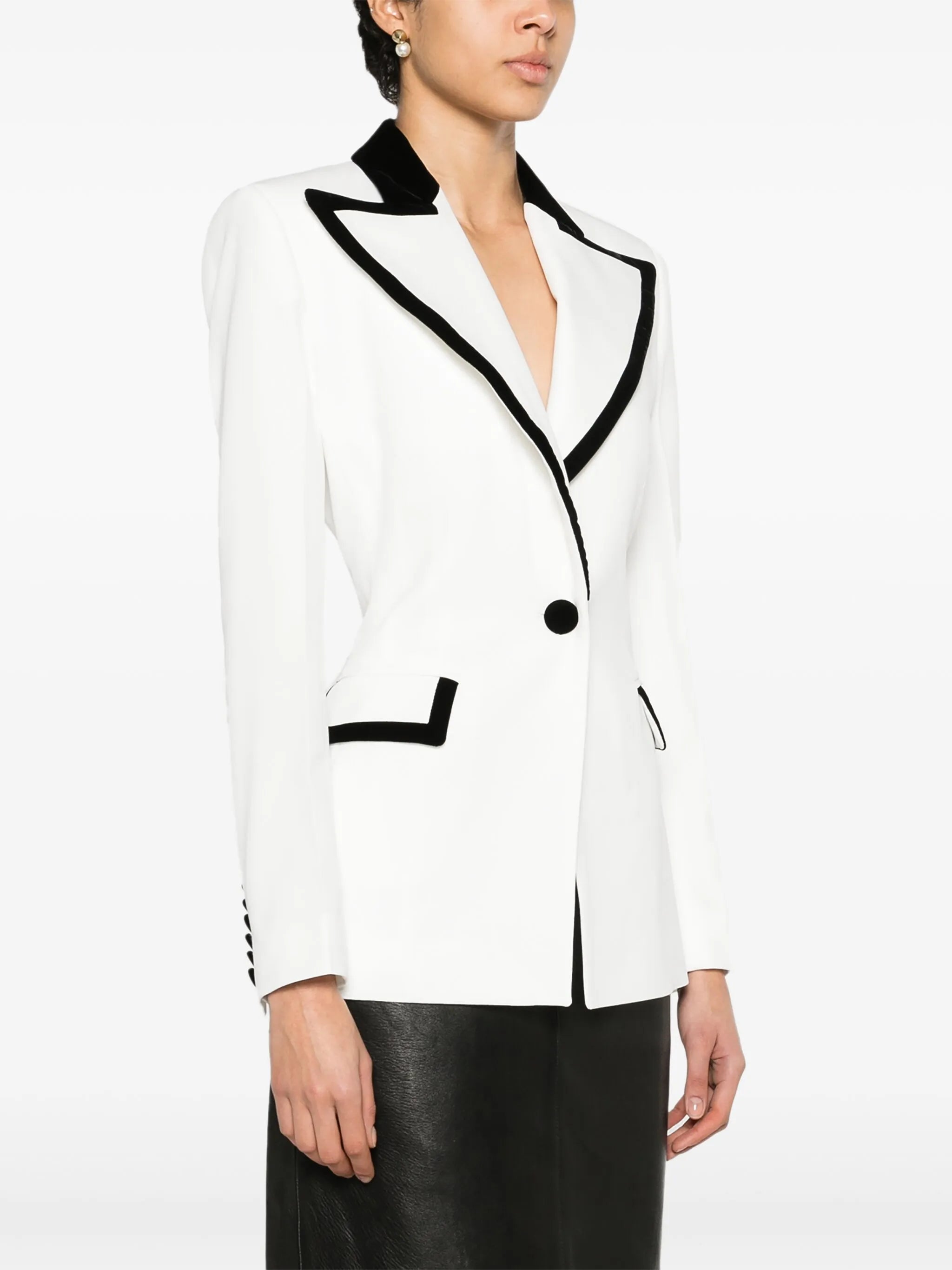 single-breasted cady blazer