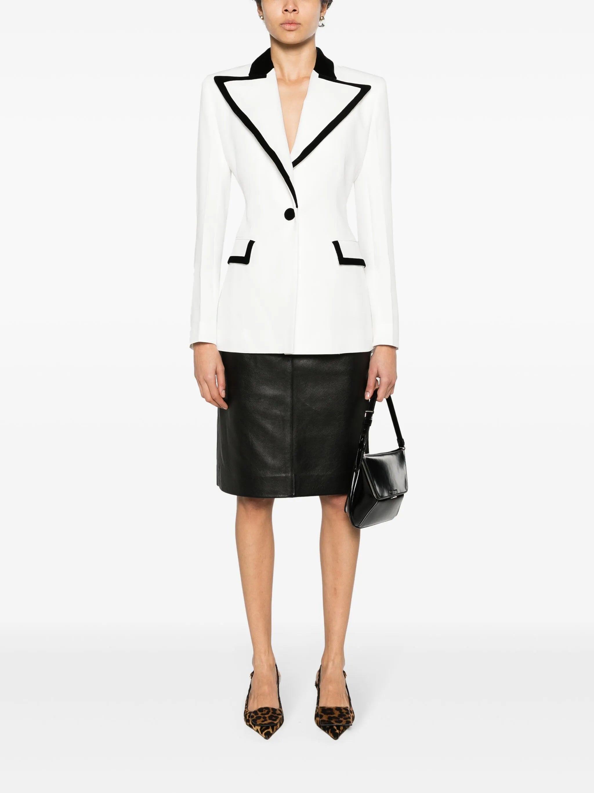 single-breasted cady blazer
