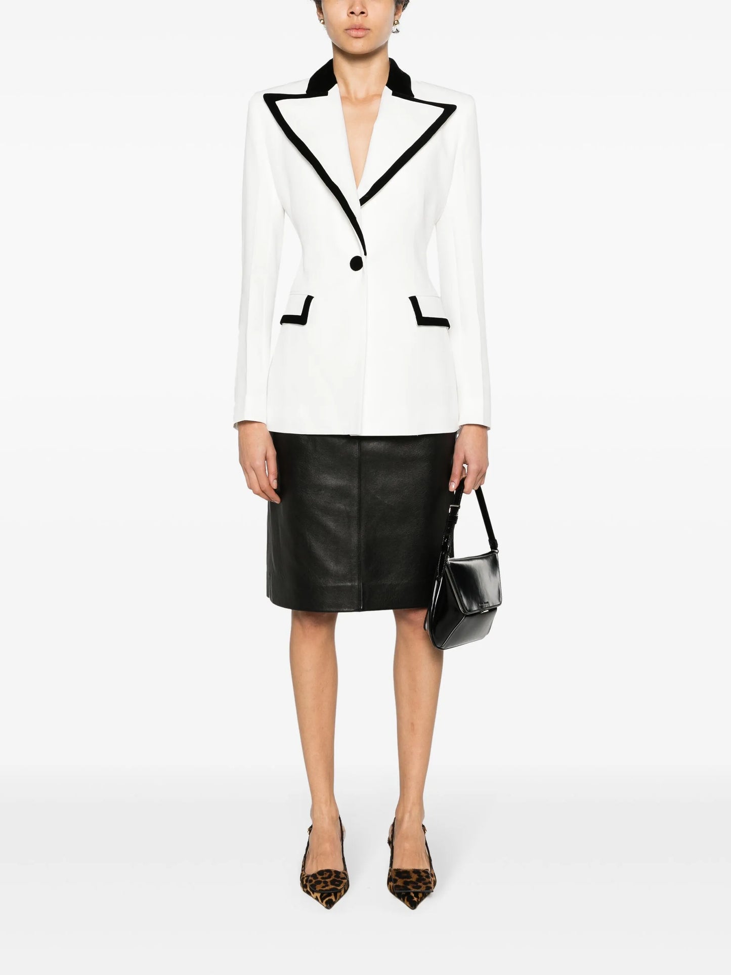 single-breasted cady blazer