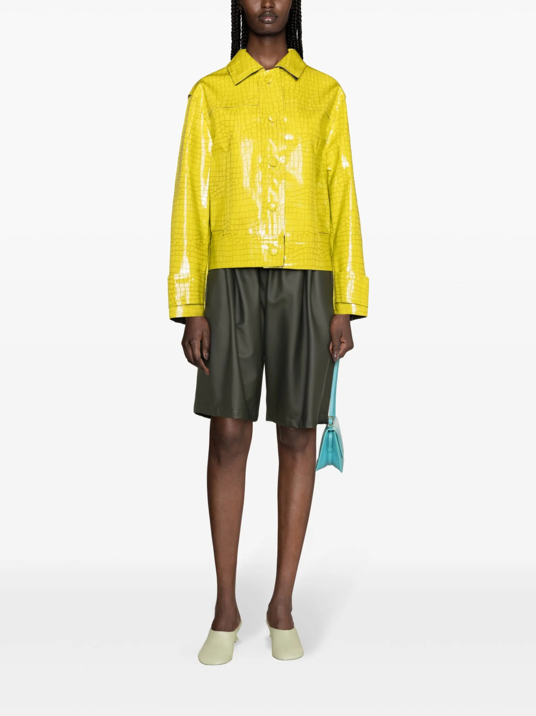 Libertee crocodile-embossed jacket