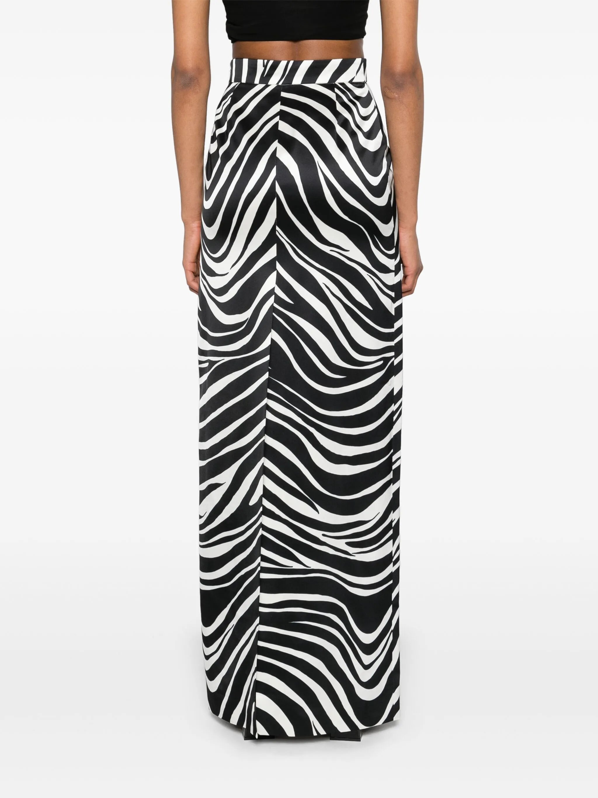 zebra-print maxi pencil skirt