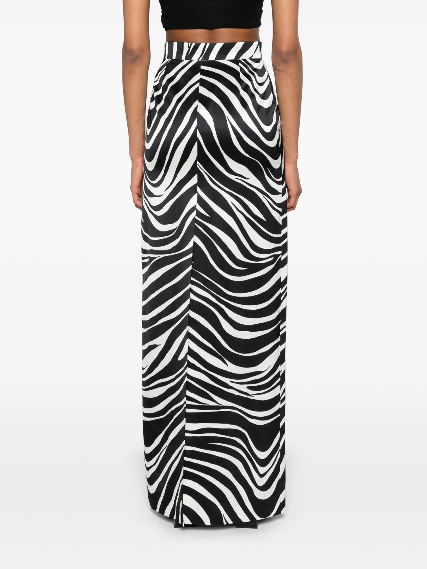 zebra-print maxi pencil skirt