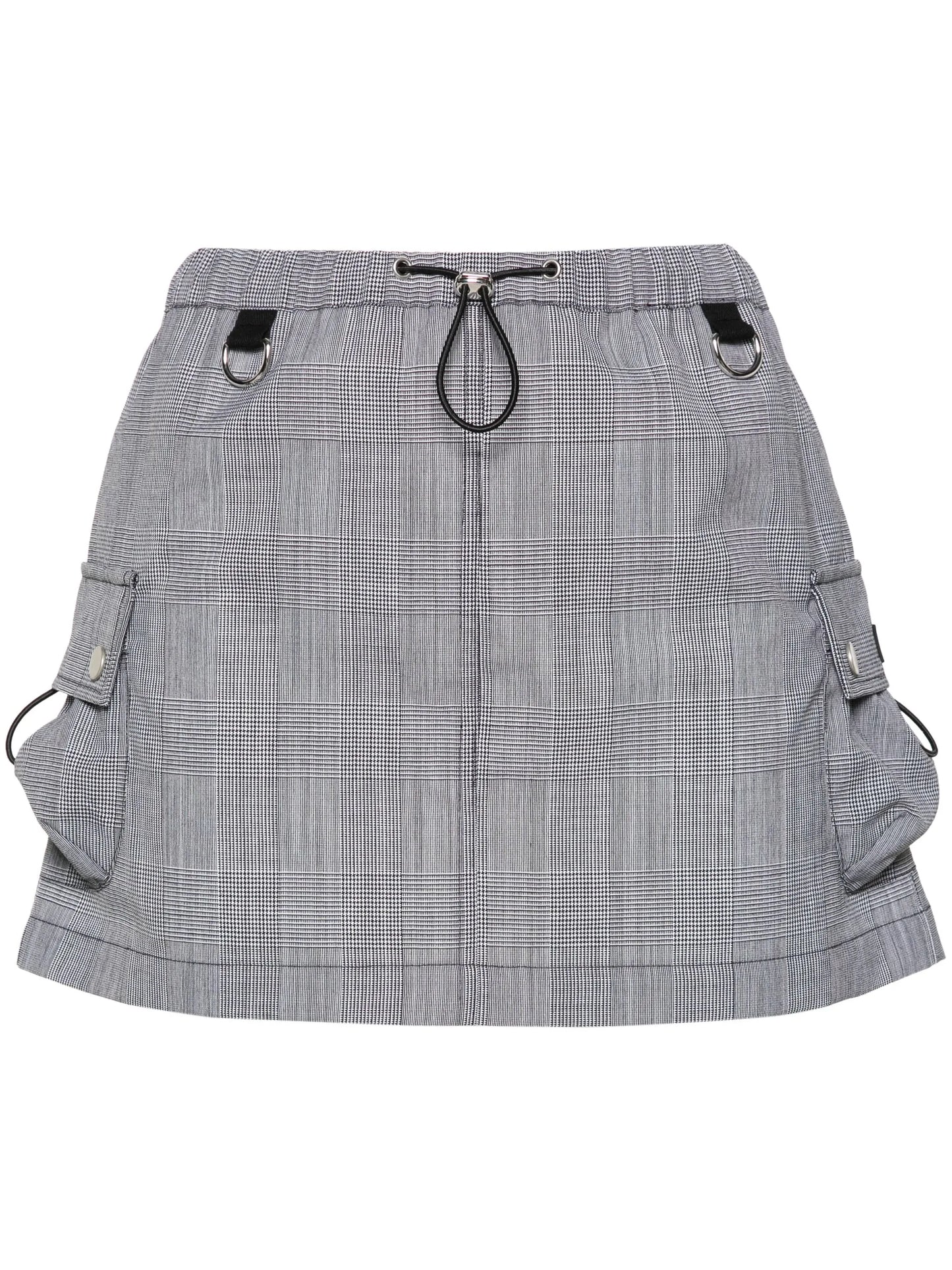 logo-appliqué wool skirt