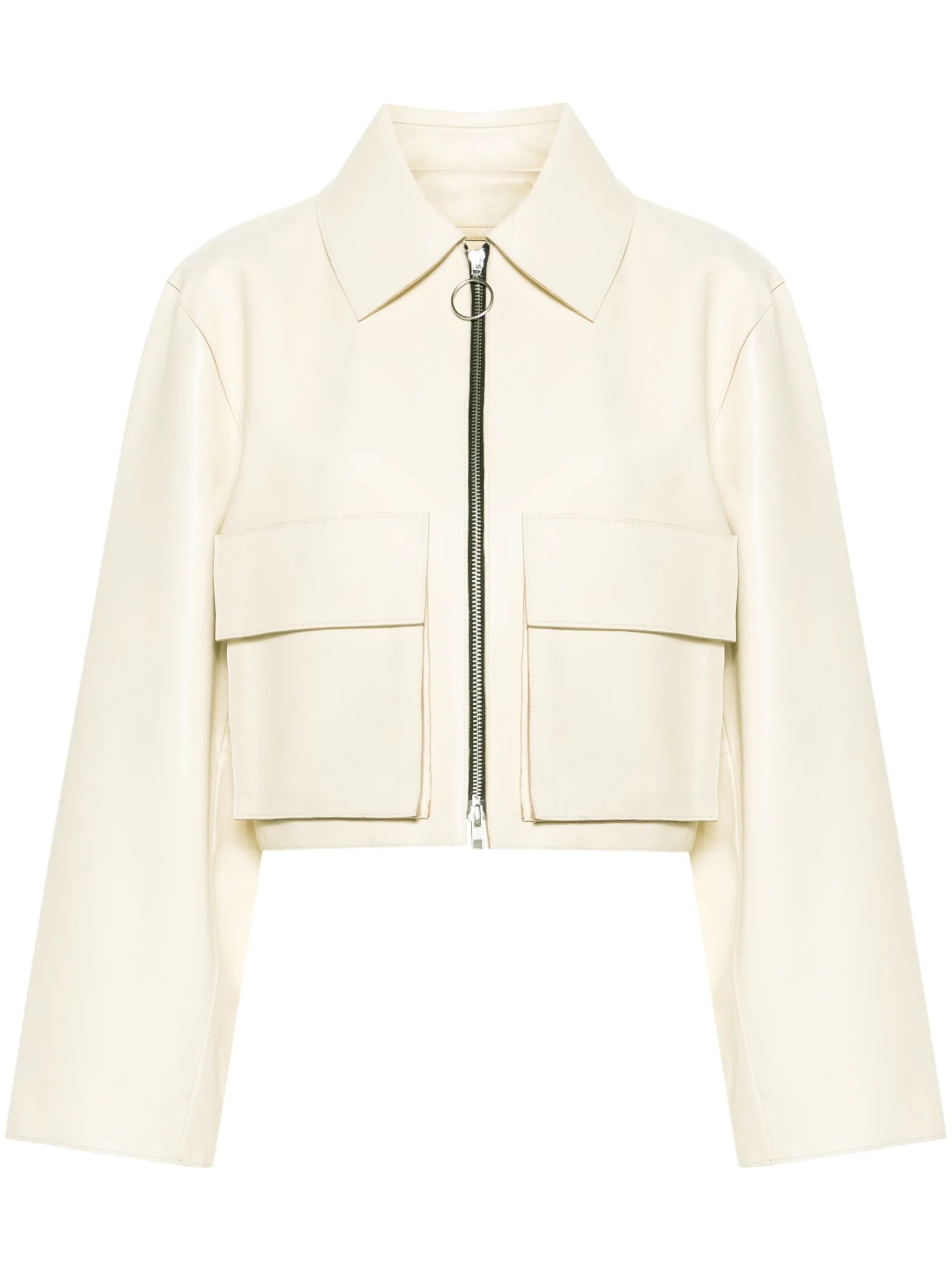 Gretal cropped leather jacket