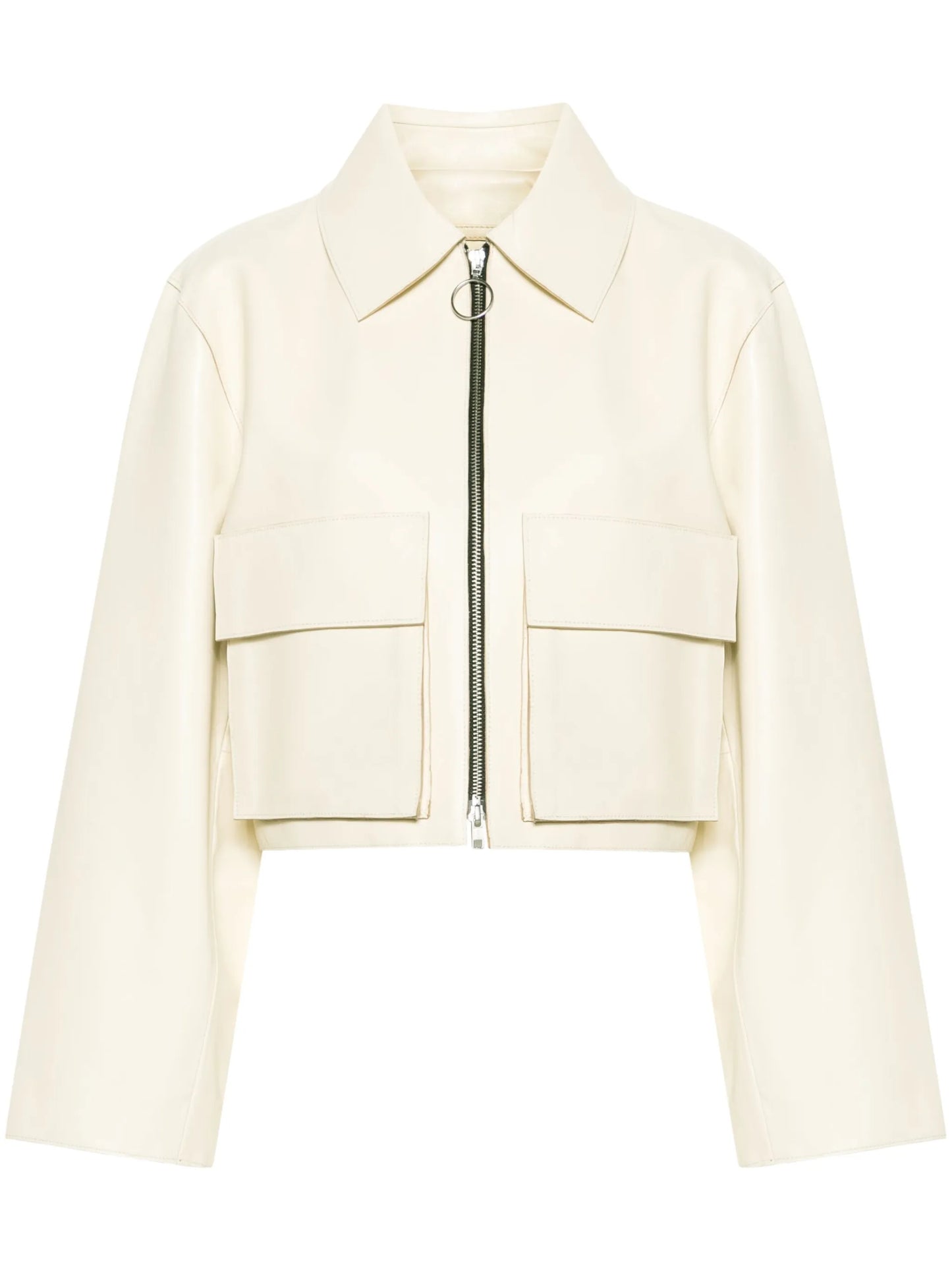 Gretal cropped leather jacket