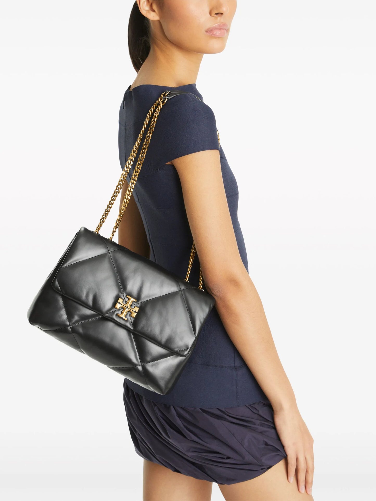 Kira diamond-quilted convertible shoulder bag