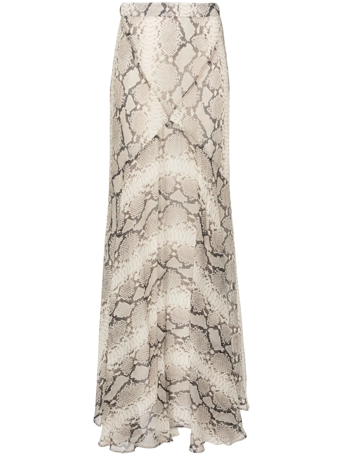 snakeskin-print mermaid maxi skirt