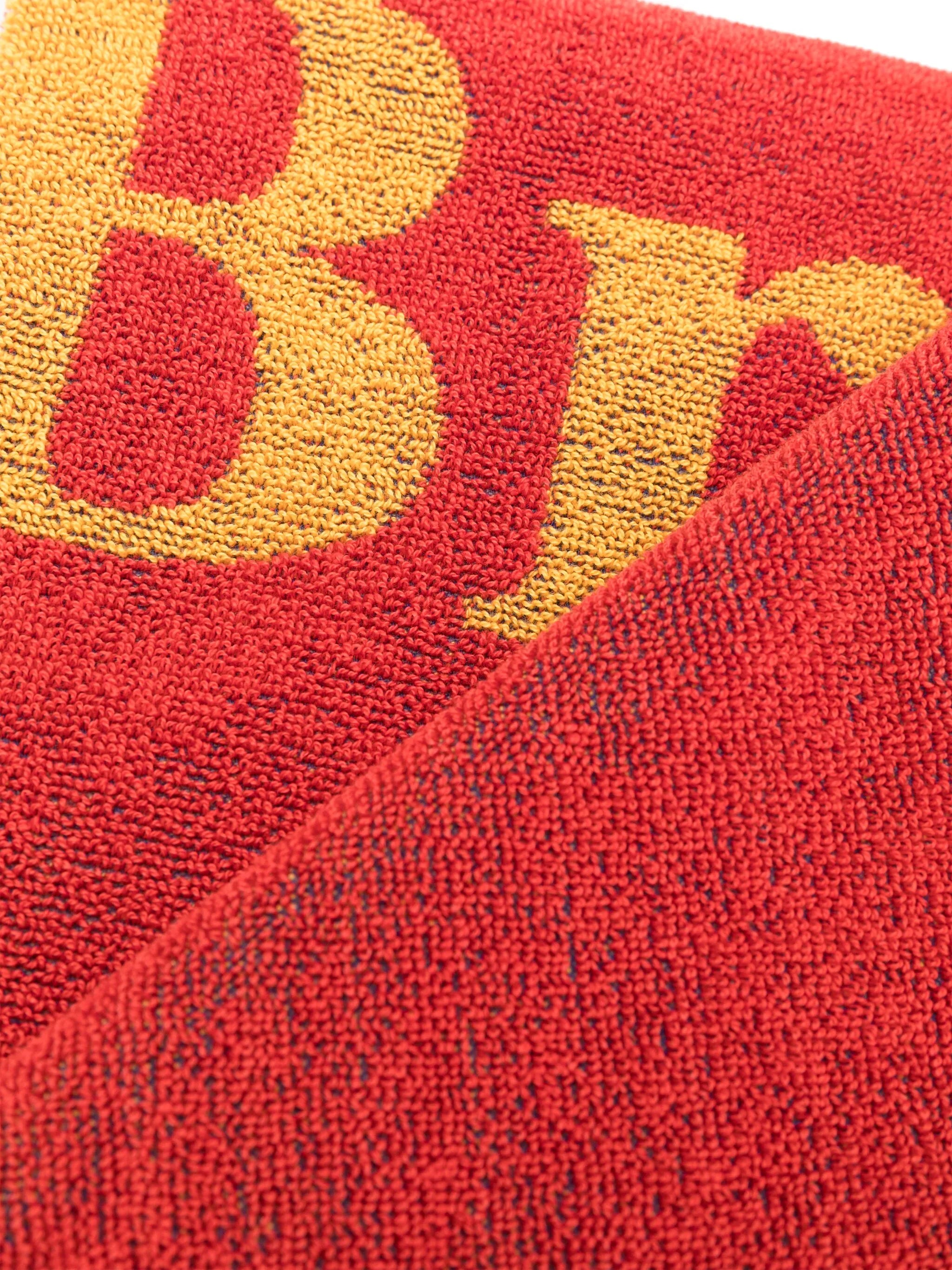 logo-print beach towel