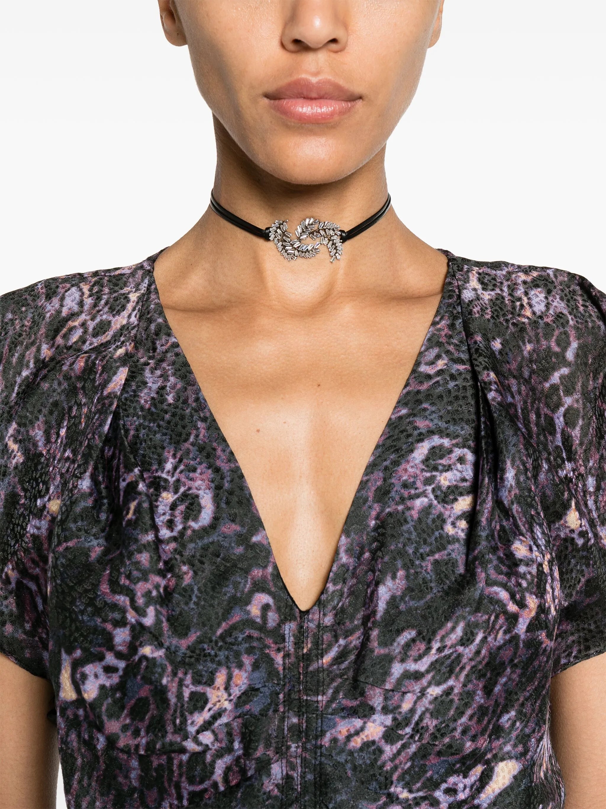 Lyndsay graphic-print midi dress