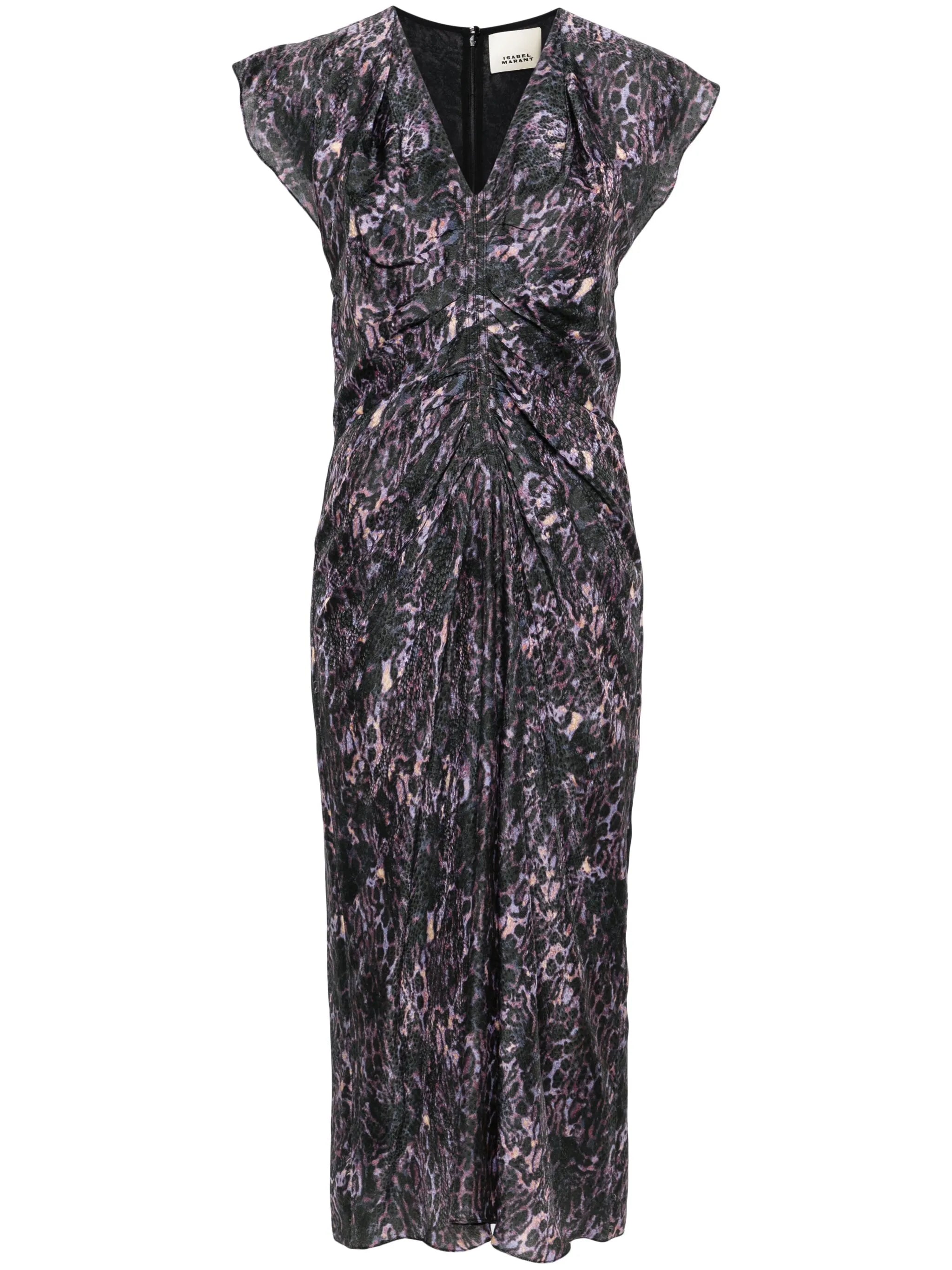 Lyndsay graphic-print midi dress