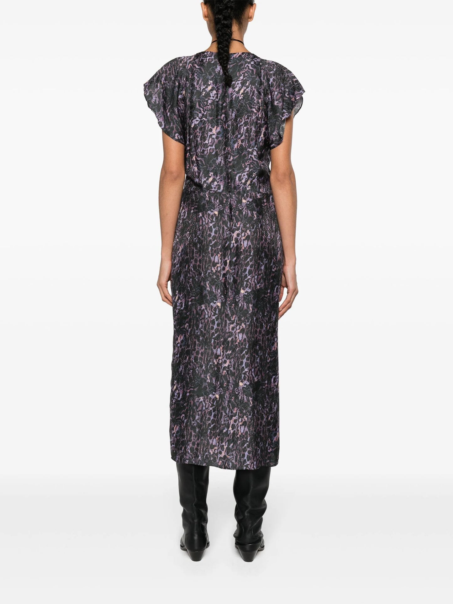 Lyndsay graphic-print midi dress