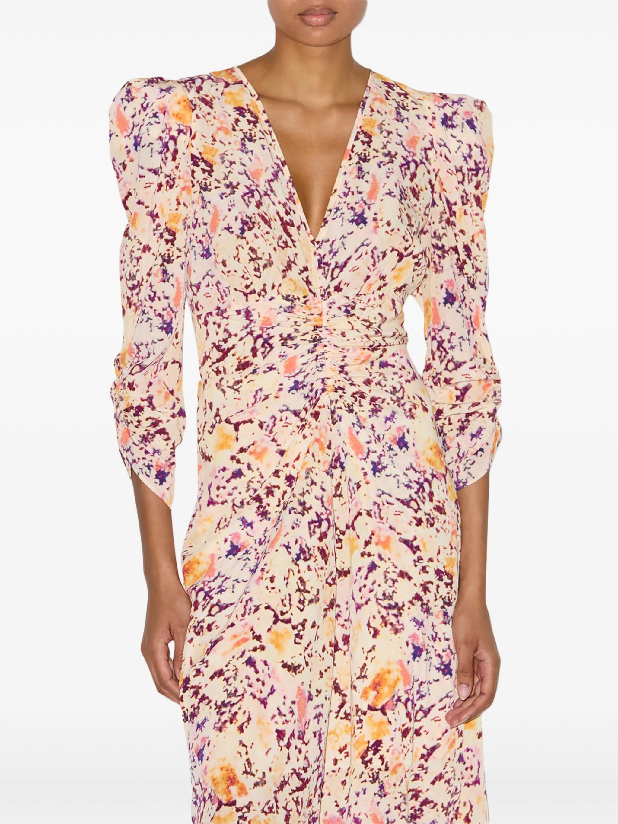 Albini abstract-print midi dress