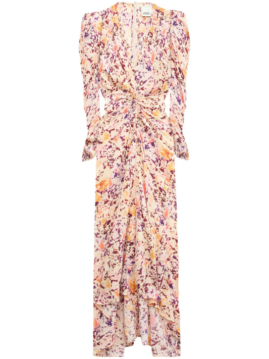 Albini abstract-print midi dress