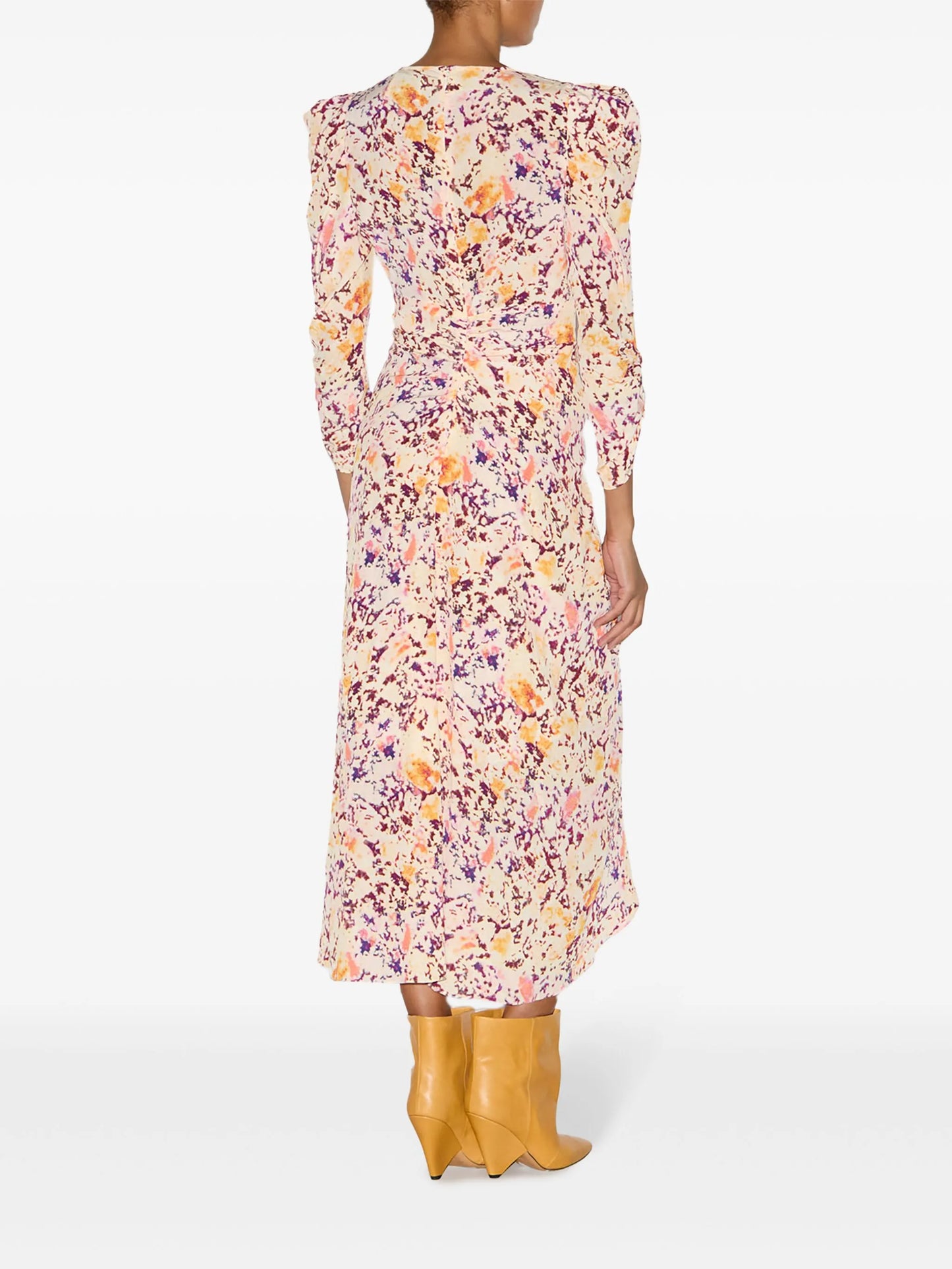 Albini abstract-print midi dress