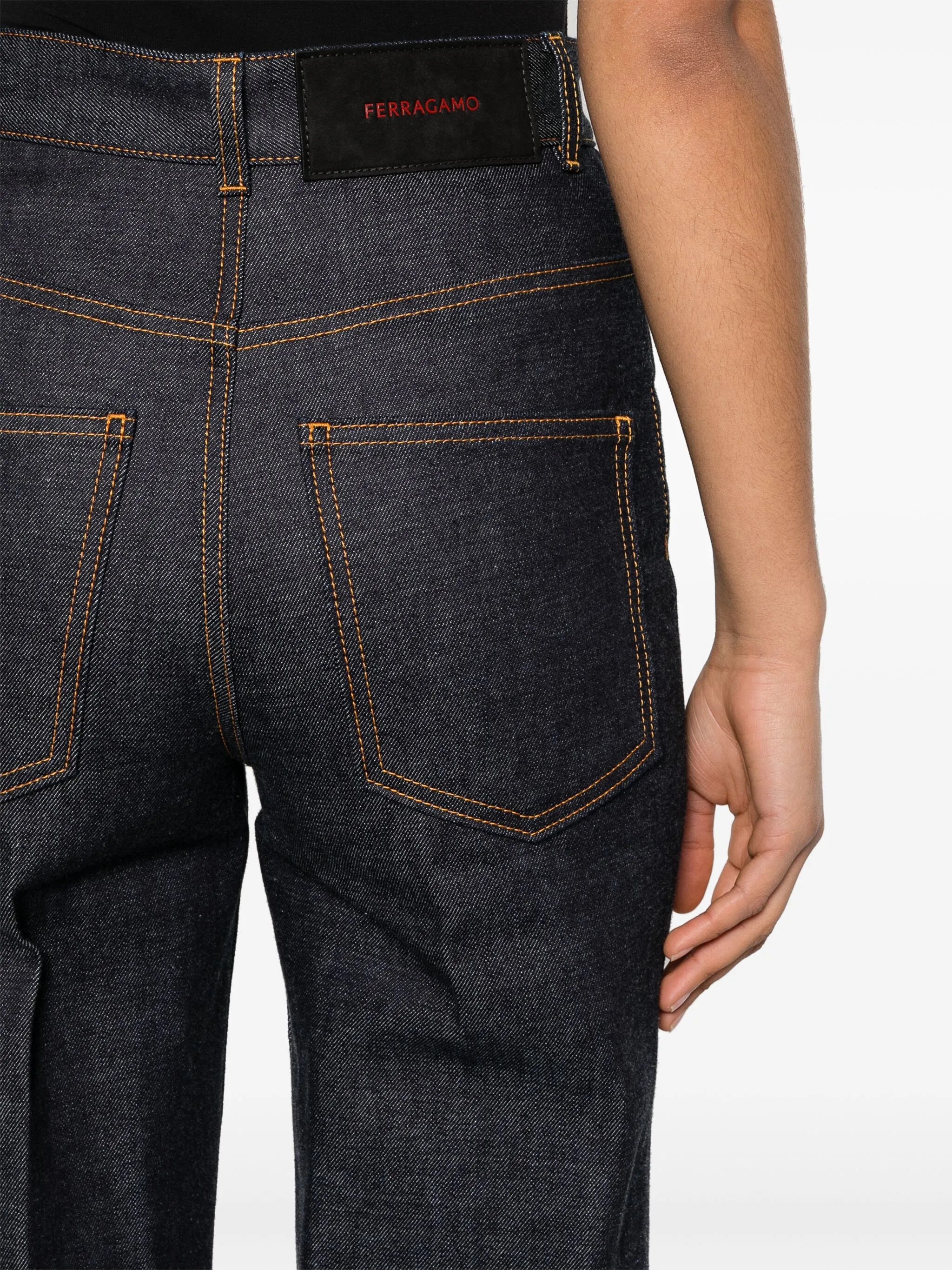 high-rise wide-leg jeans