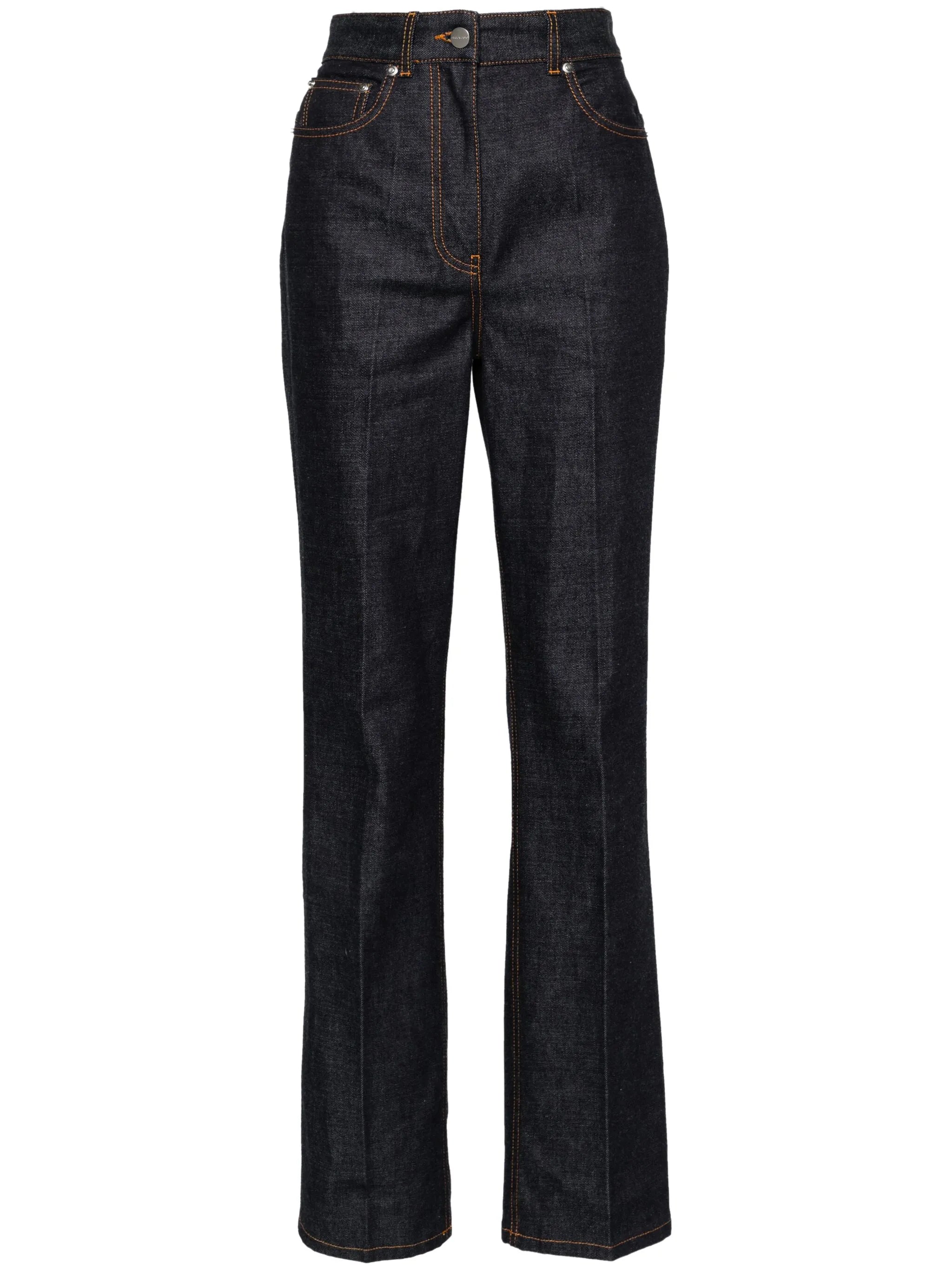 high-rise wide-leg jeans