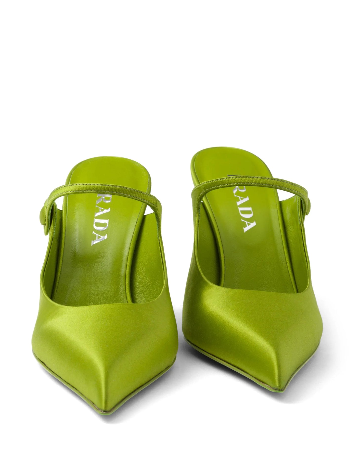 75mm pointed satin mules