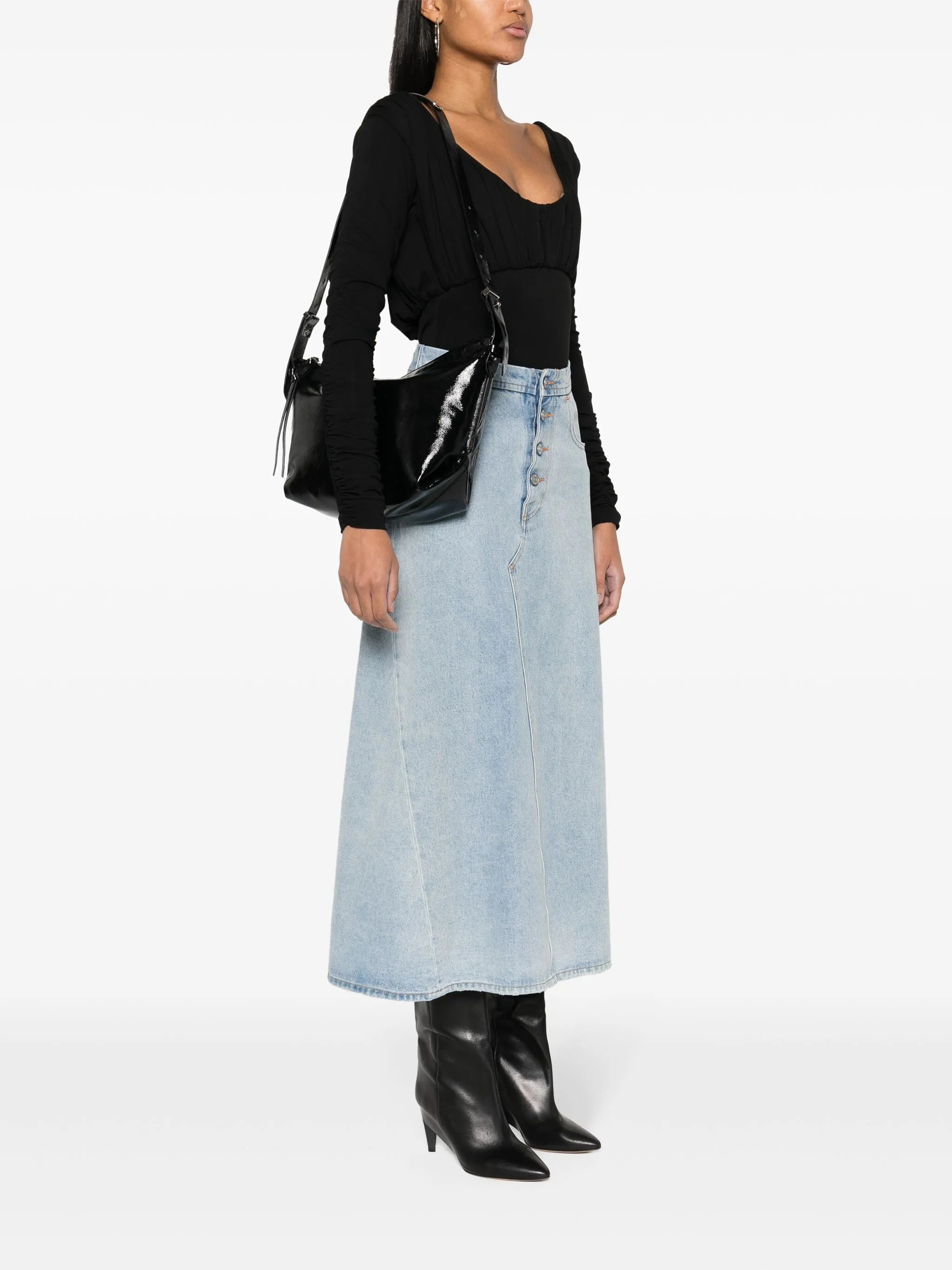 Leyden leather shoulder bag