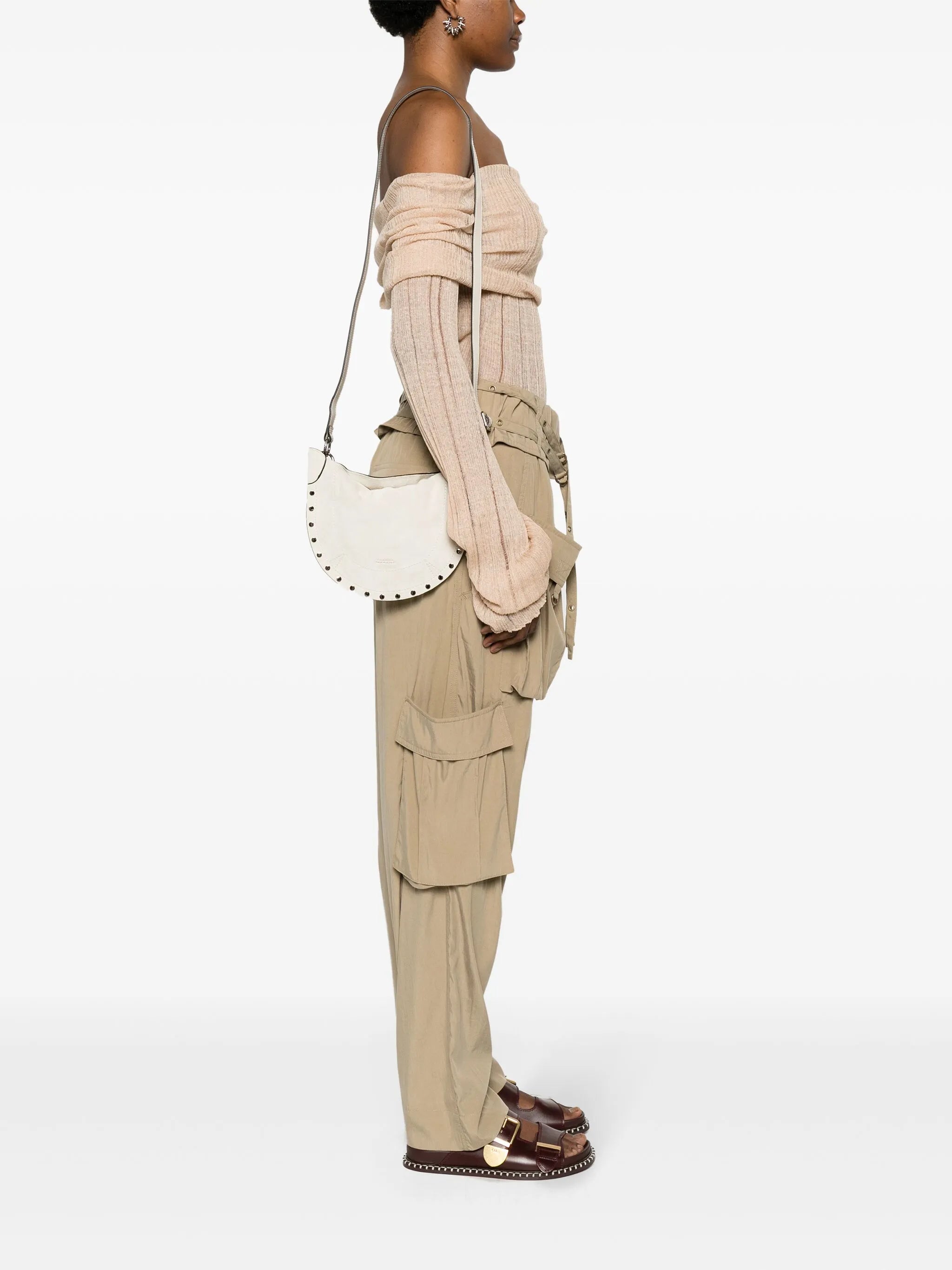 mini Moon suede shoulder bag