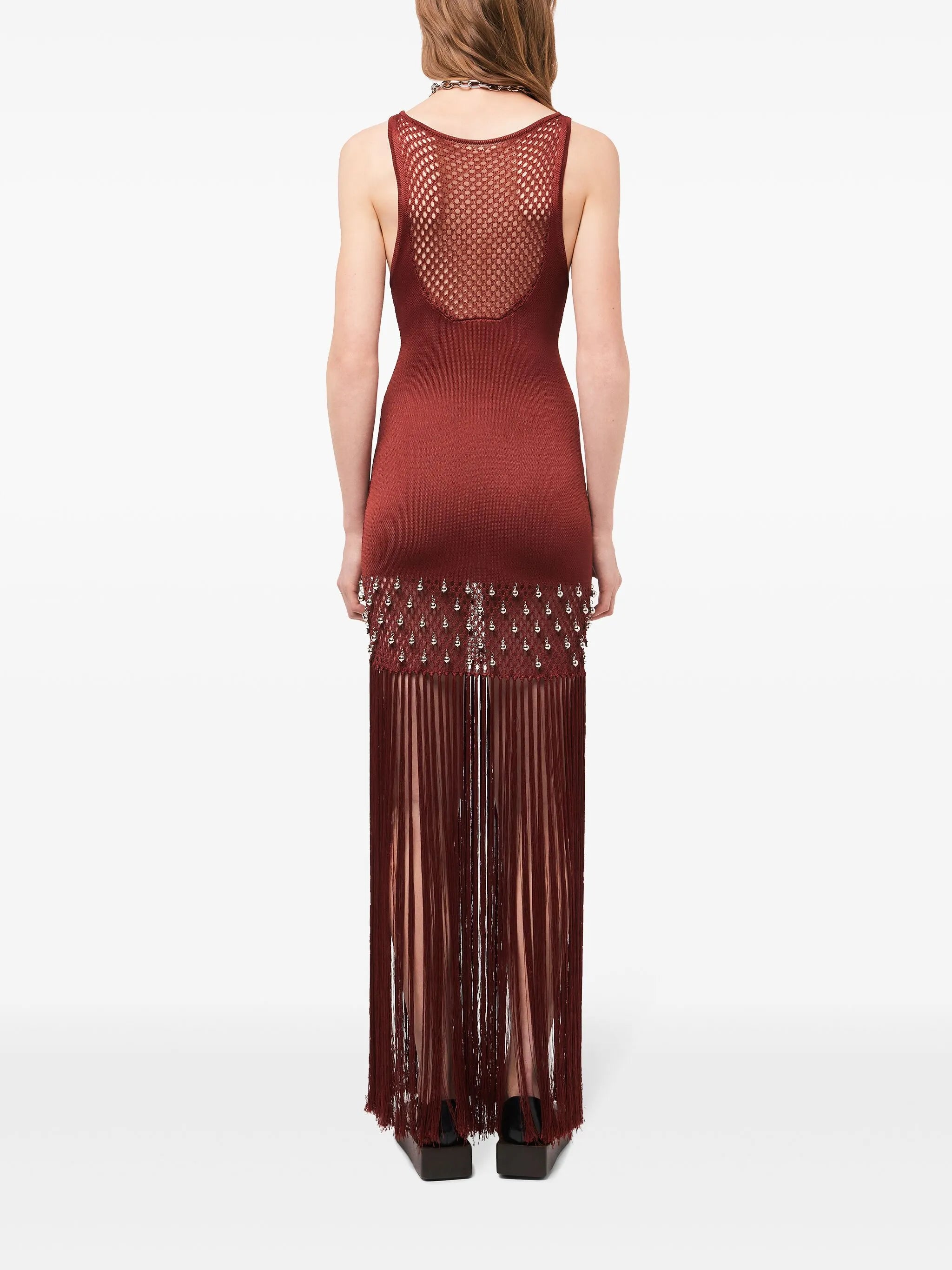 fringed maxi dress