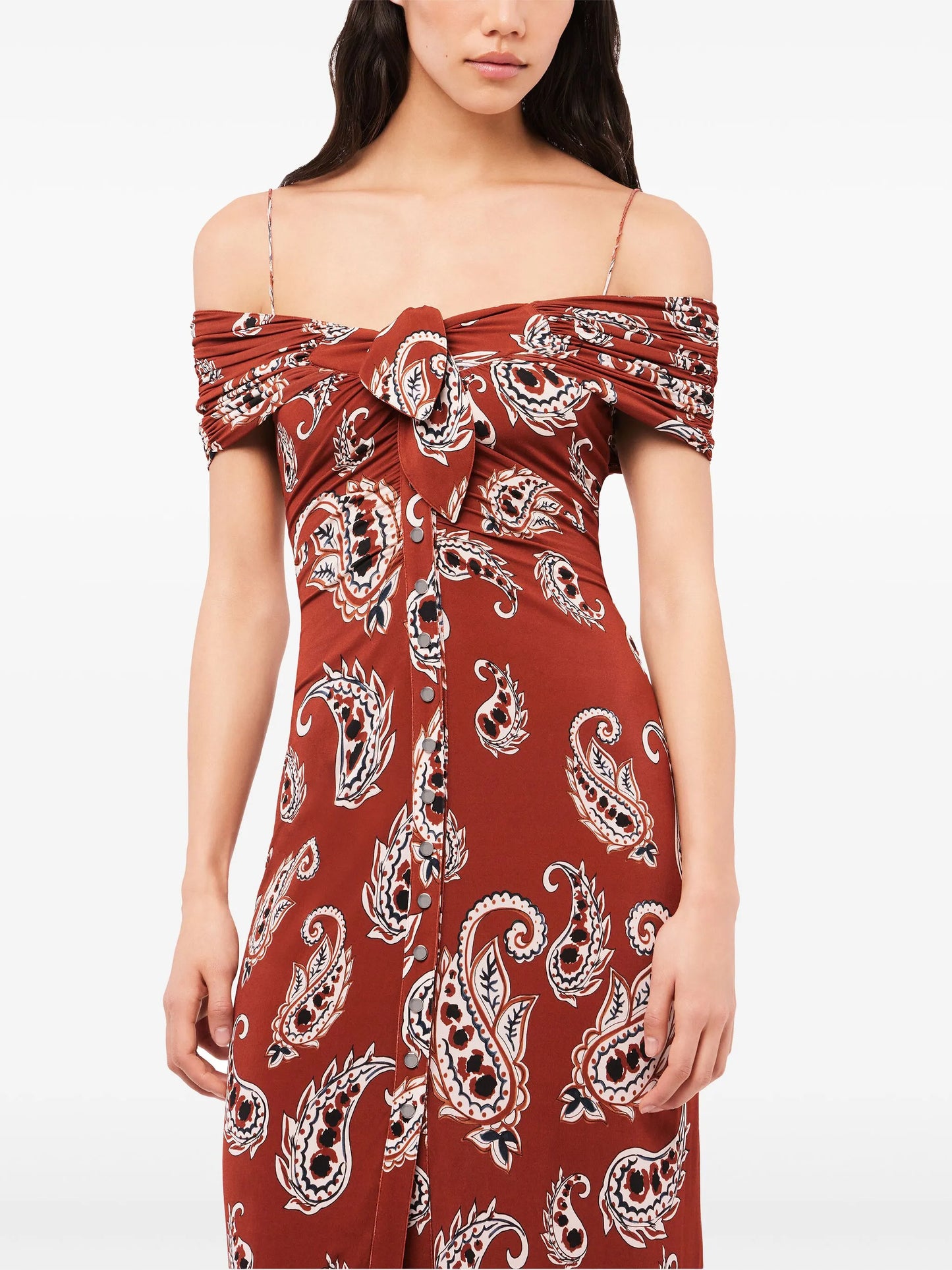 paisley-print maxi dress