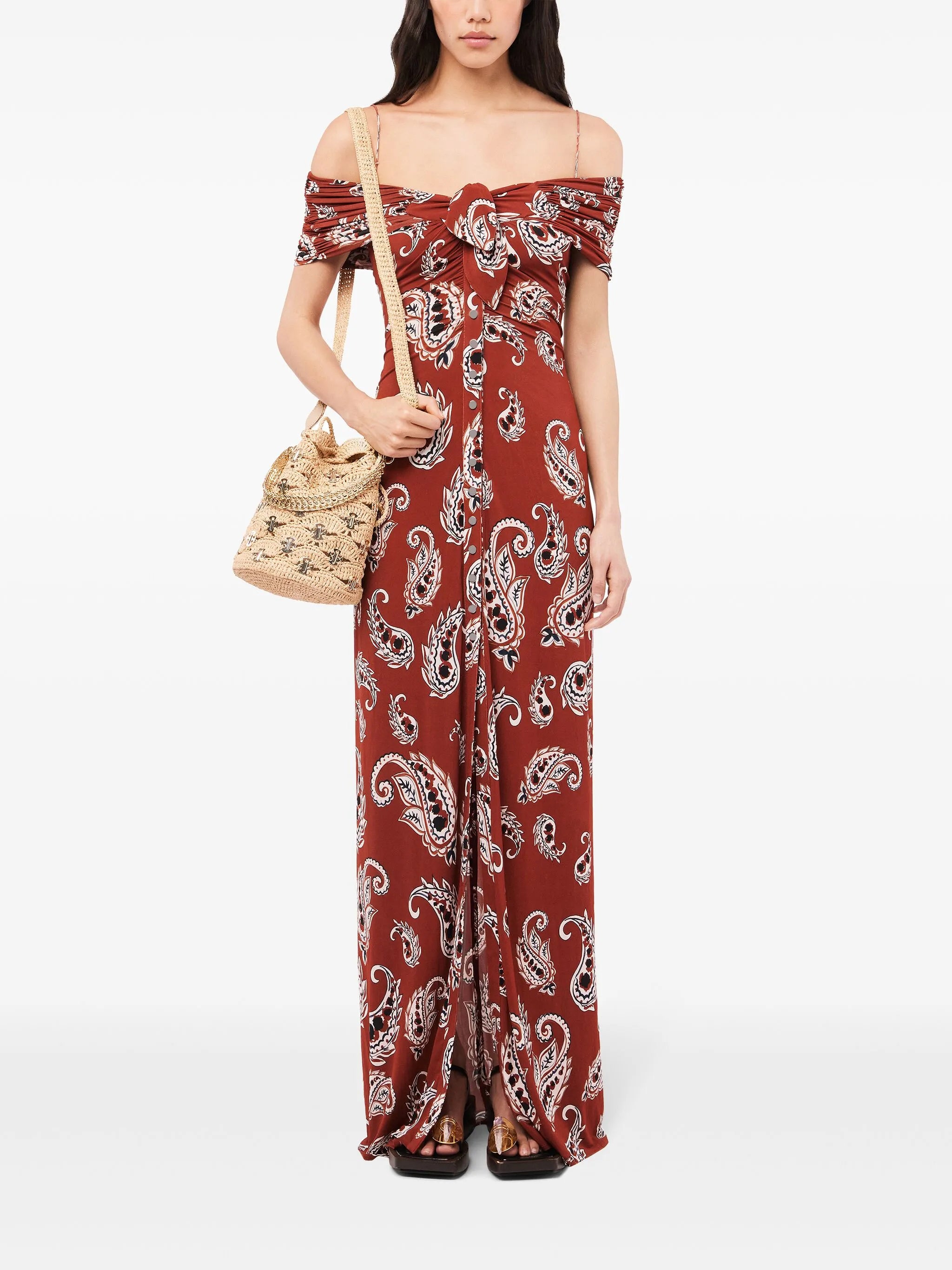 paisley-print maxi dress