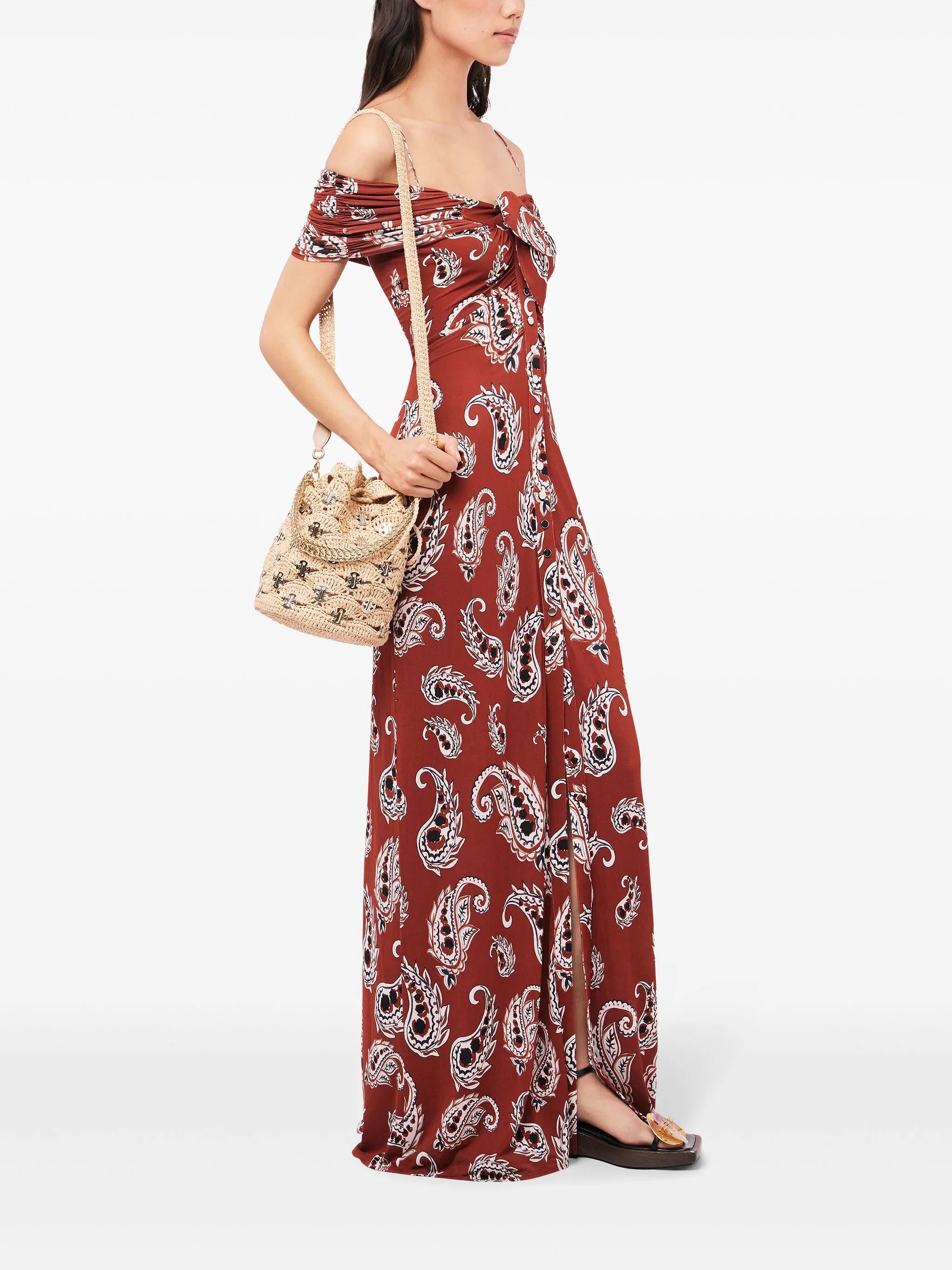paisley-print maxi dress