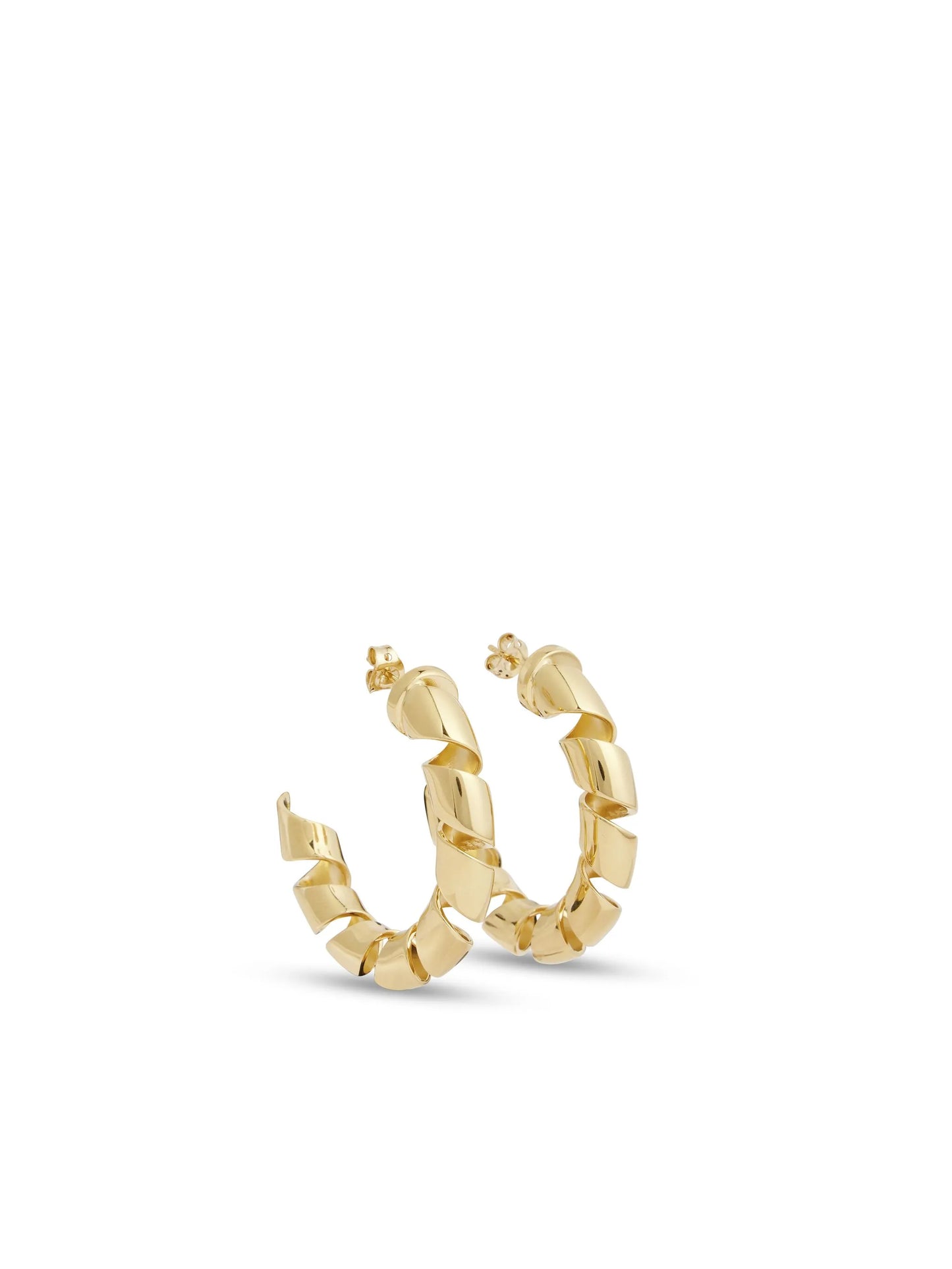 twisted hoop earrings