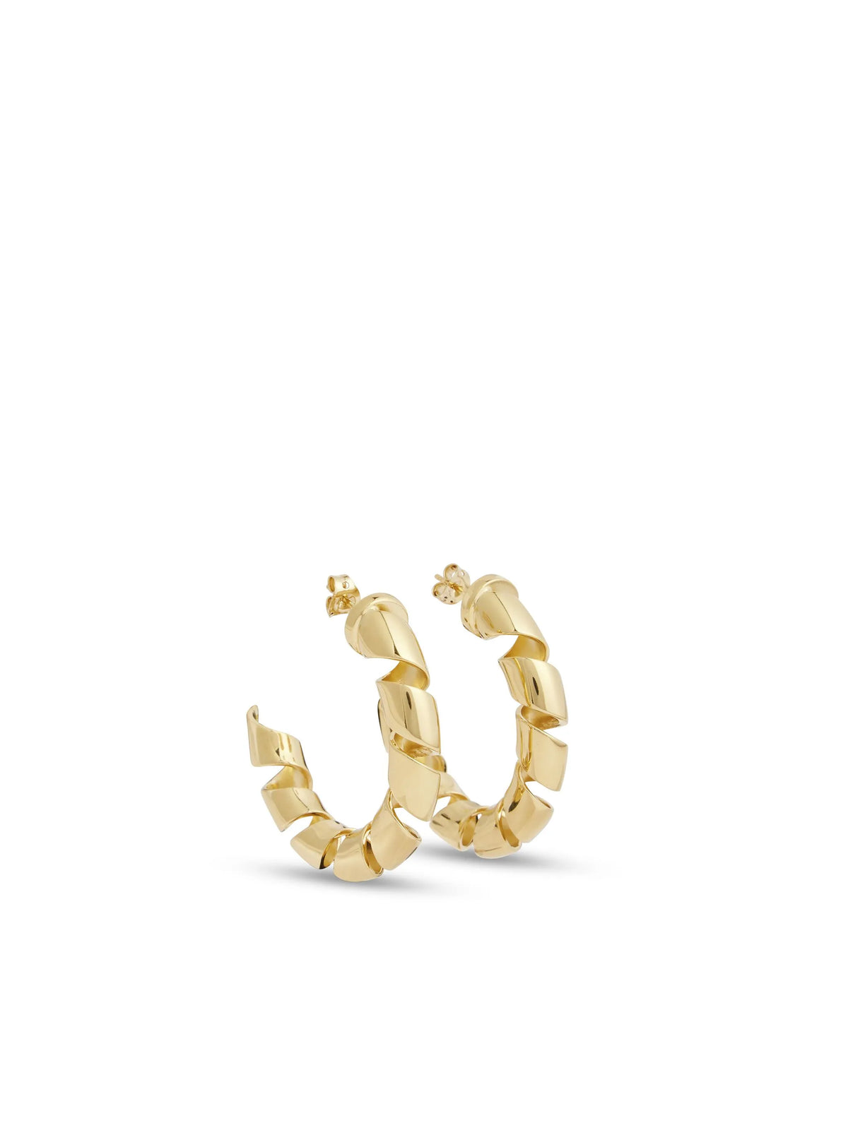 twisted hoop earrings