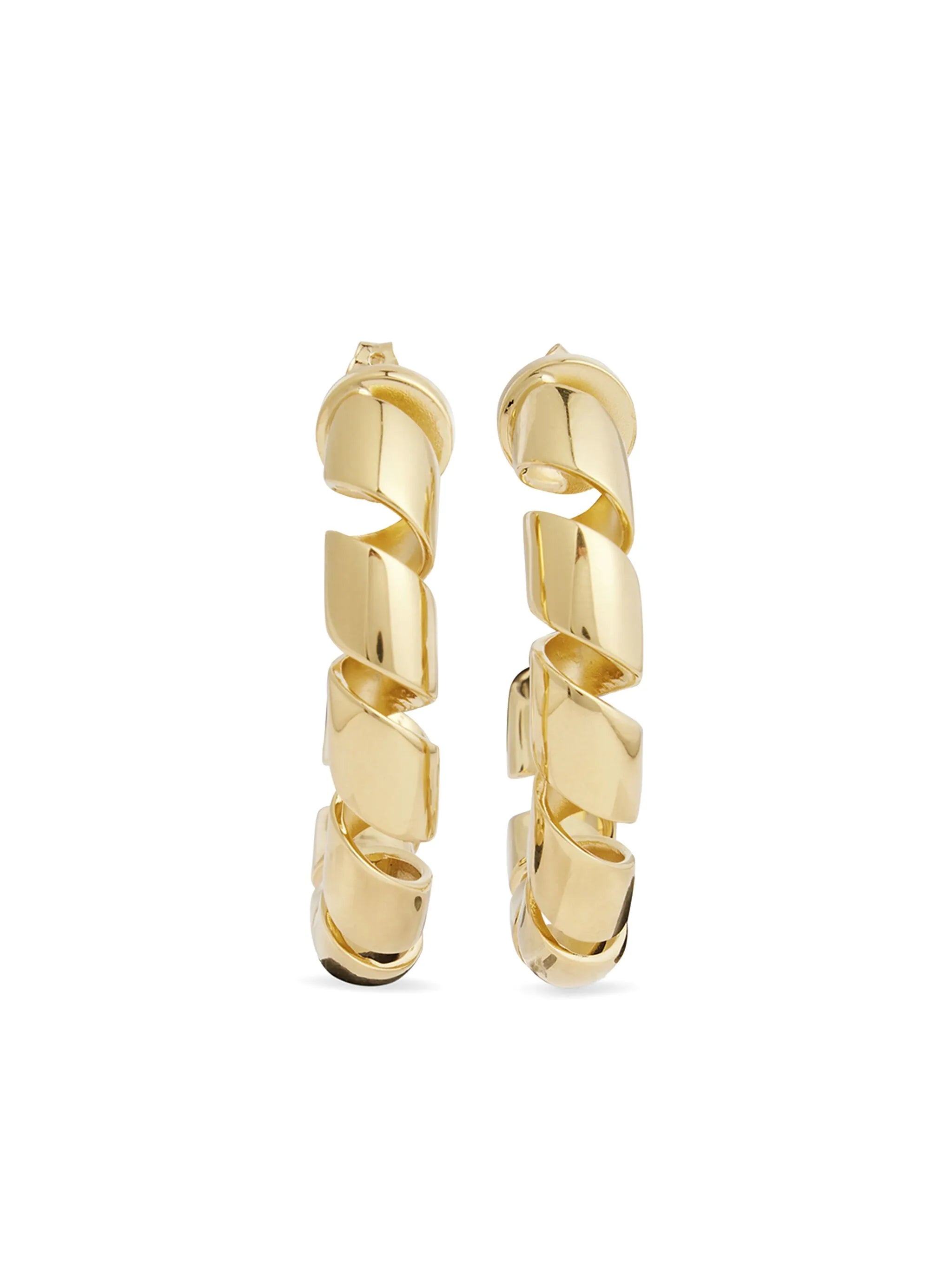 twisted hoop earrings