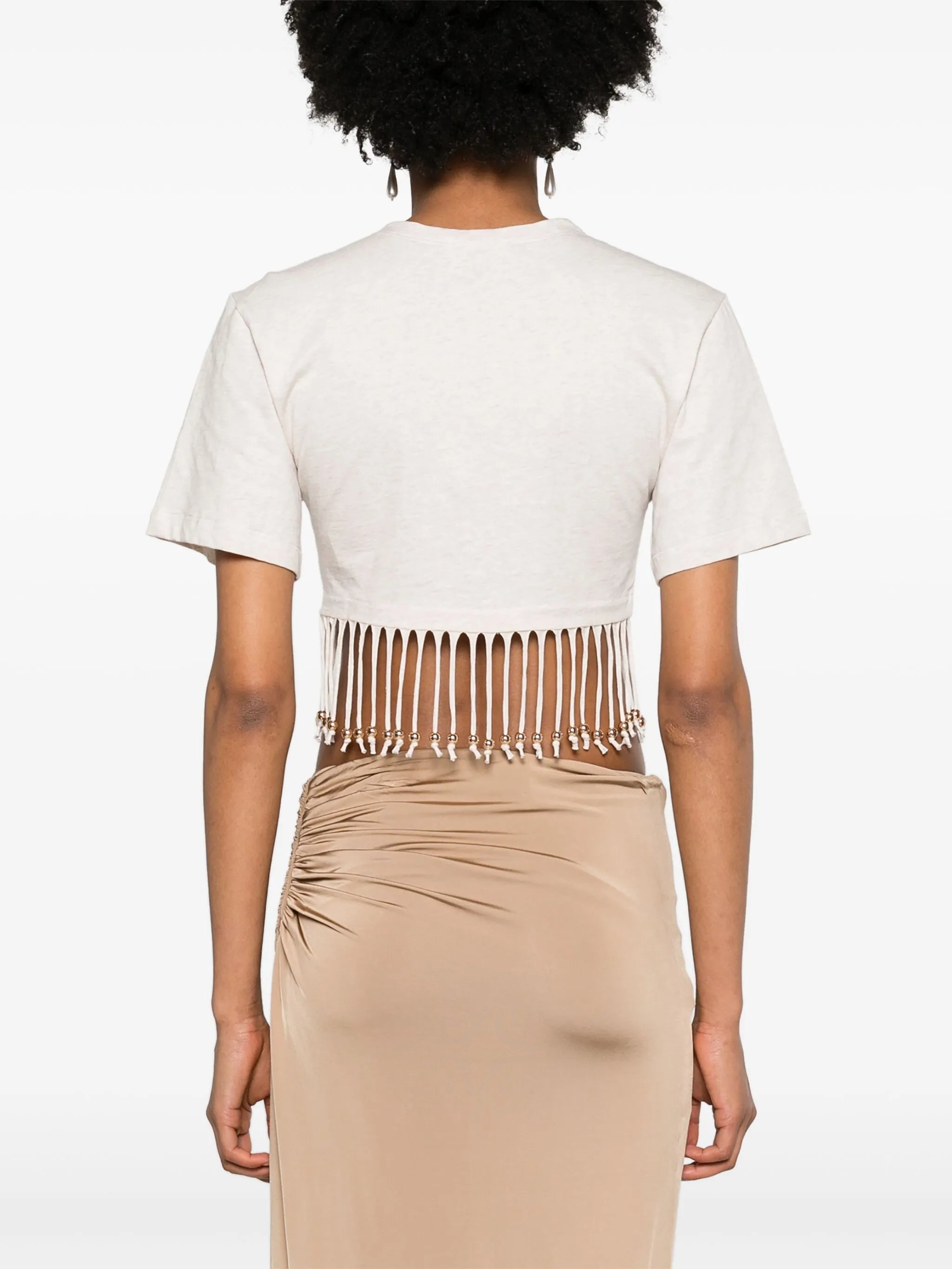 fringed cotton crop top