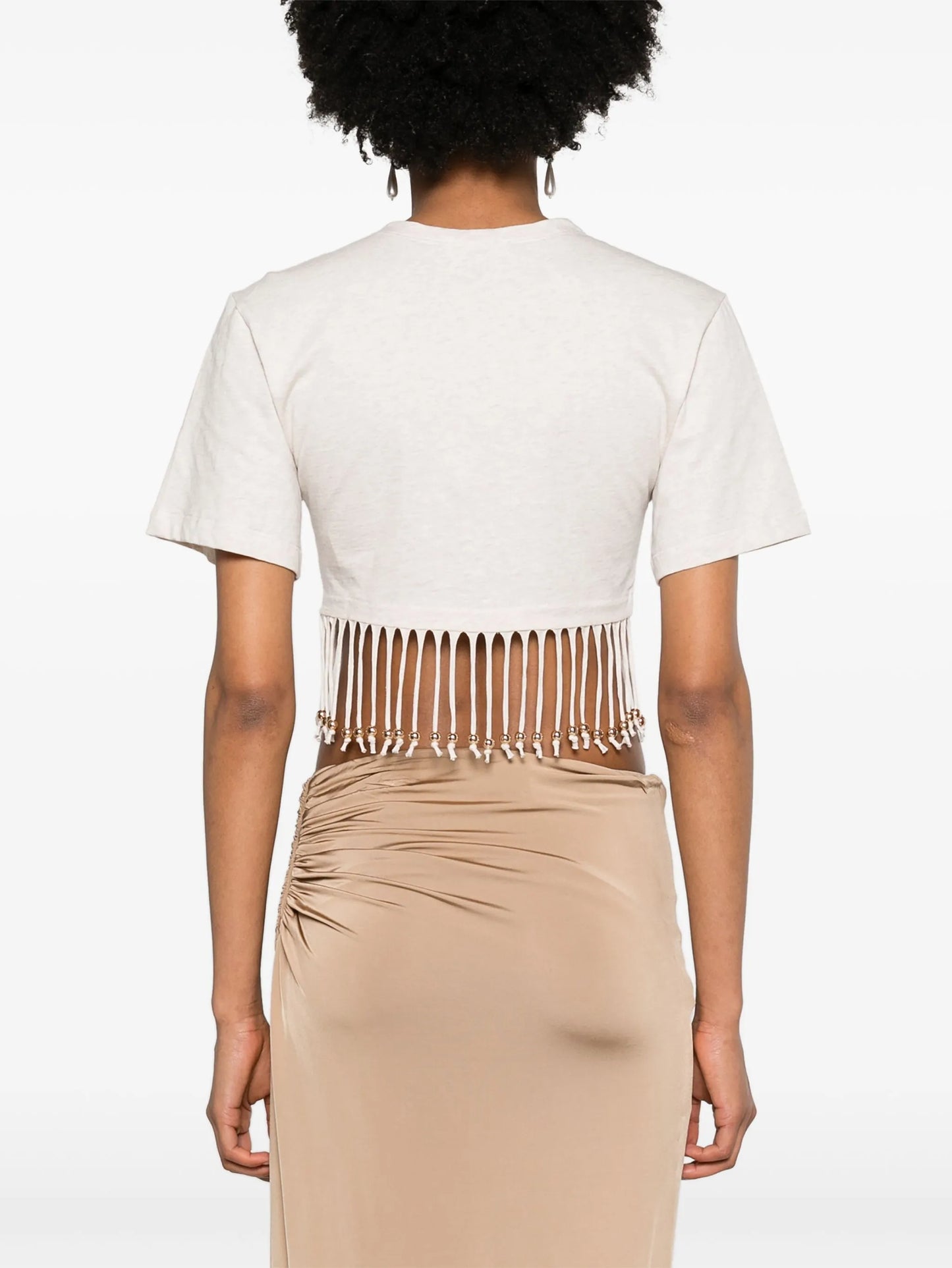 fringed cotton crop top