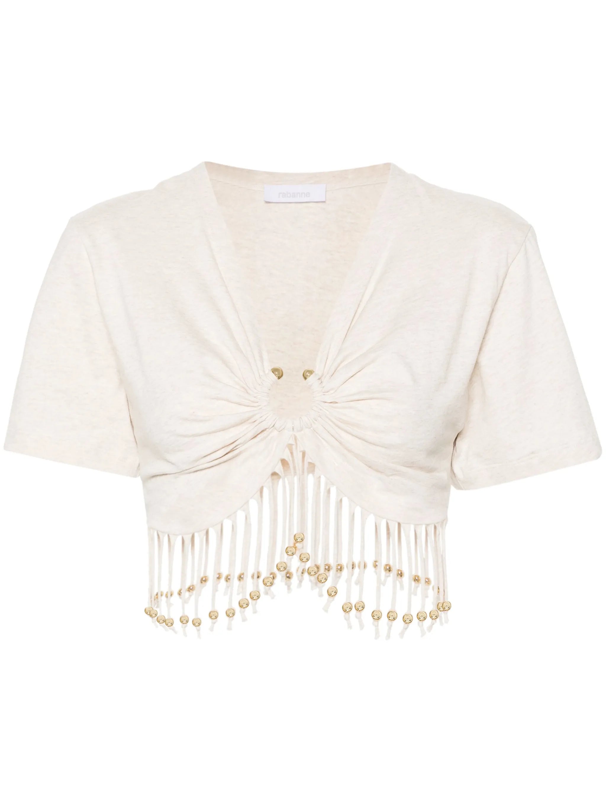 fringed cotton crop top